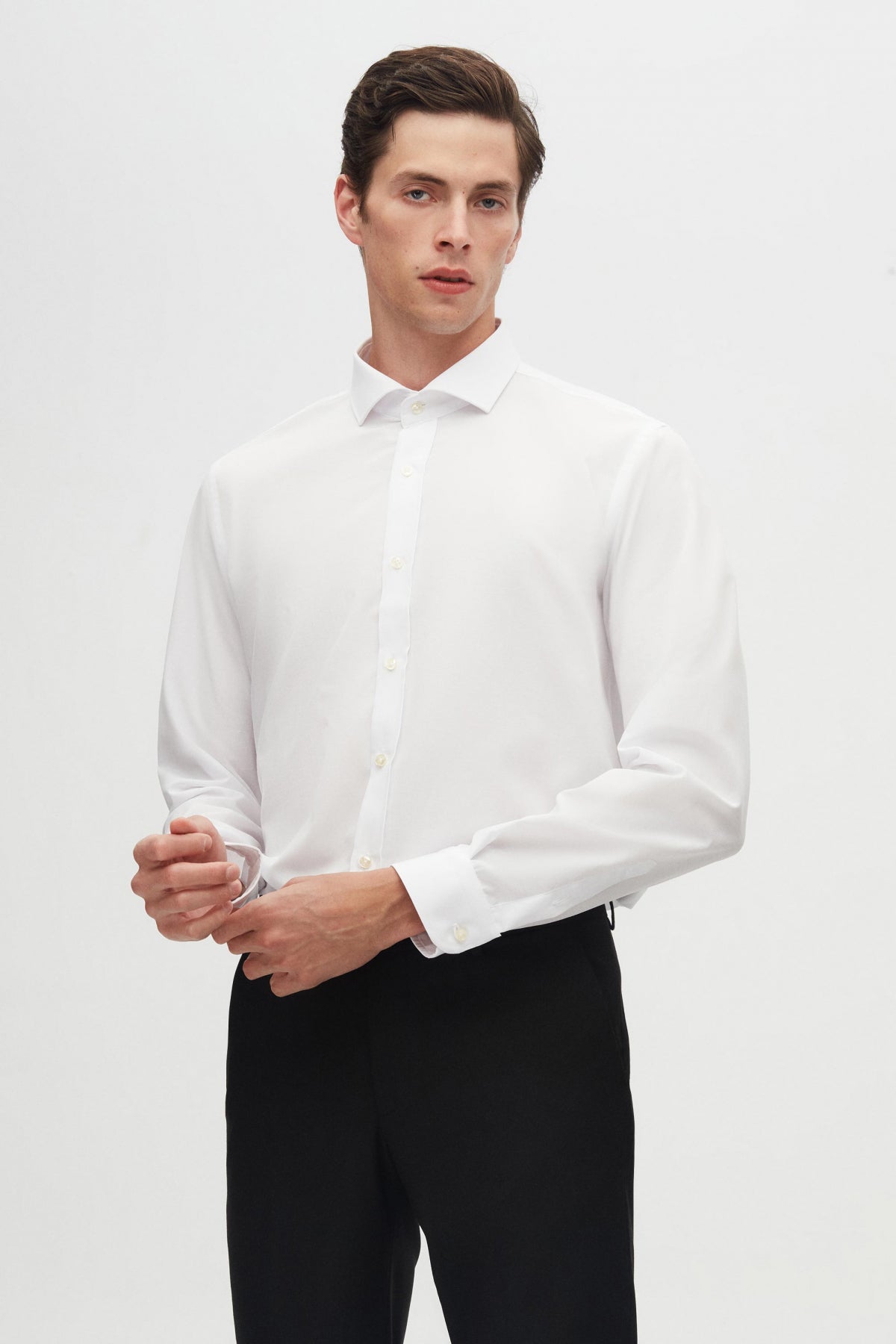CAMASA SLIM FIT D'S DAMAT  - Alb