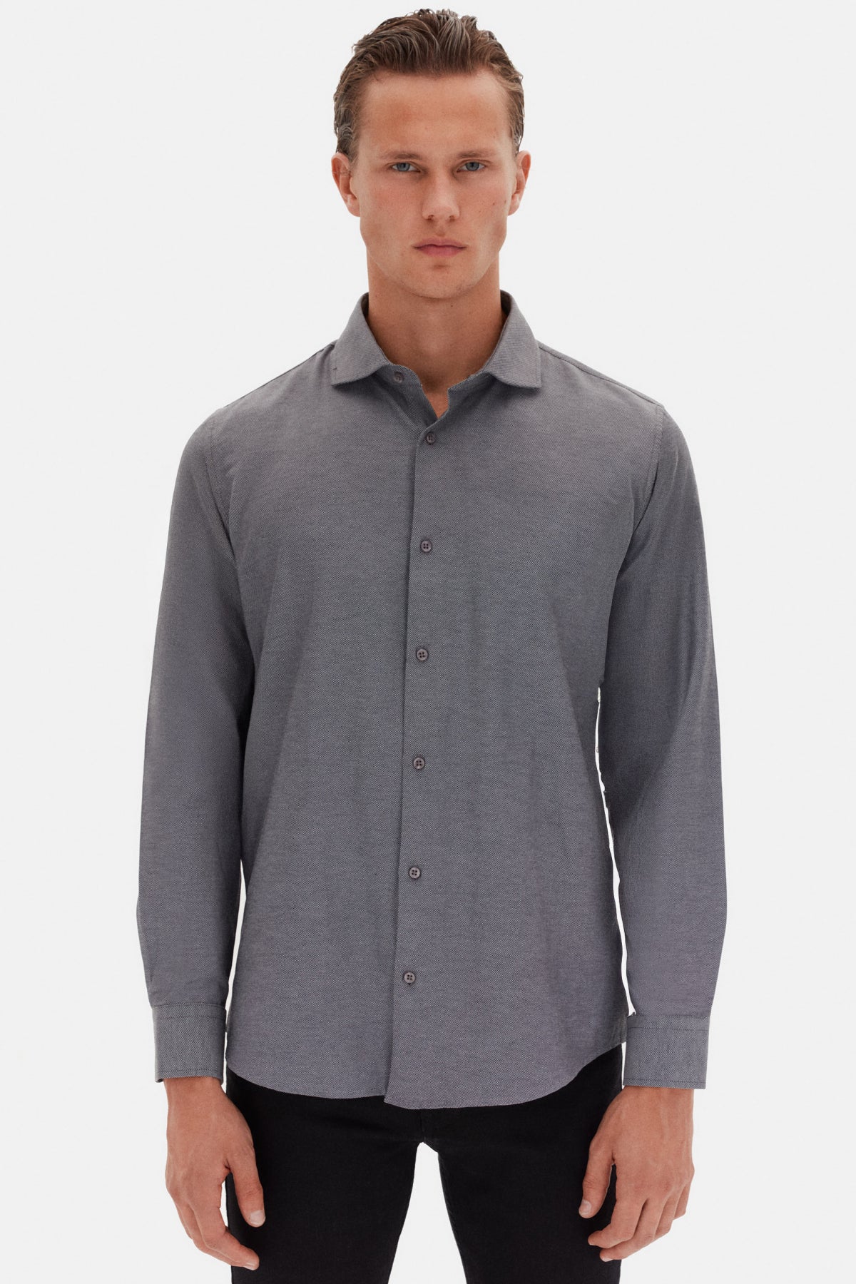 CAMASA SLIM FIT D'S DAMAT  - Antracit