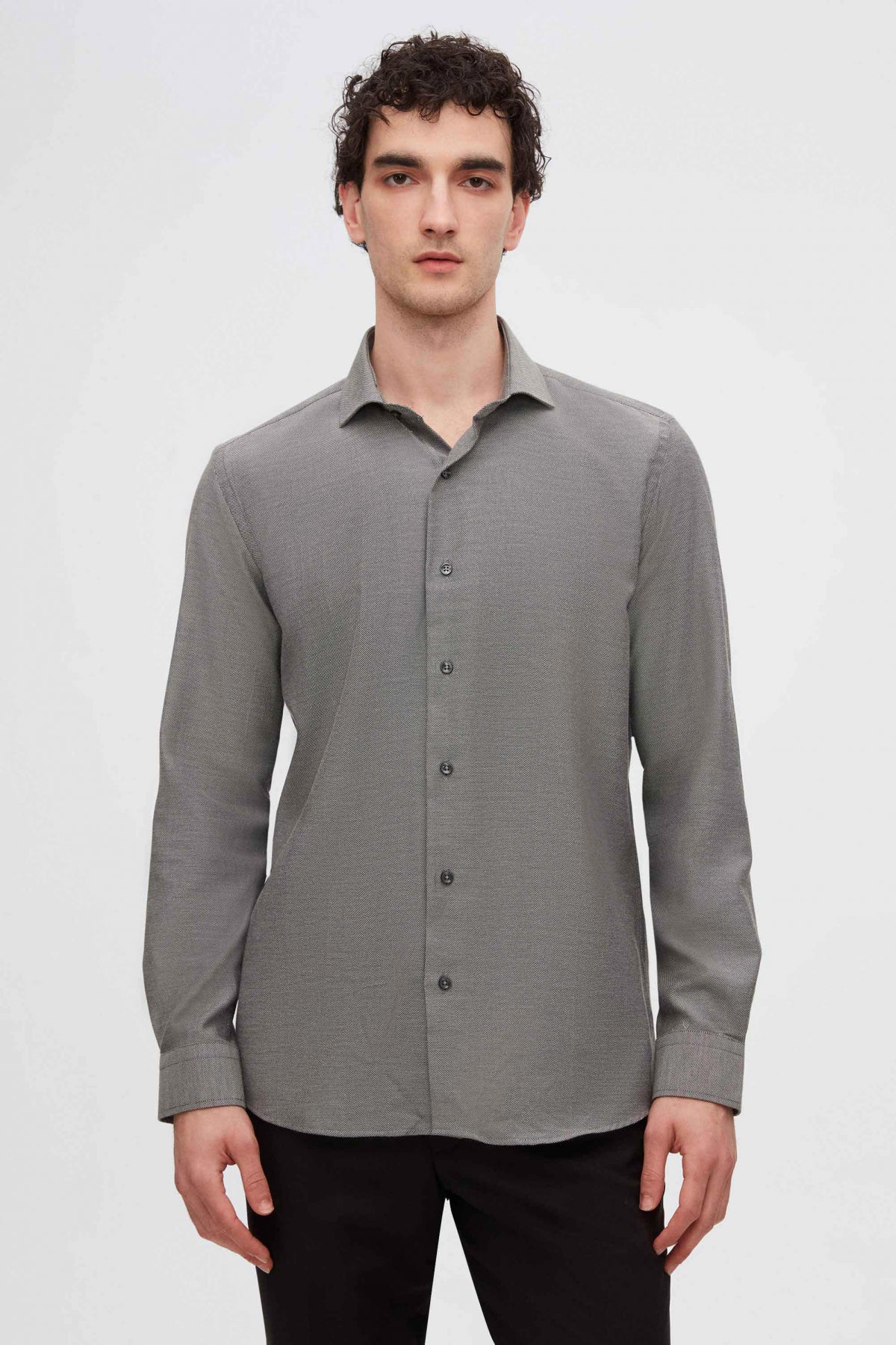 CAMASA SLIM FIT D'S DAMAT  - Antracit