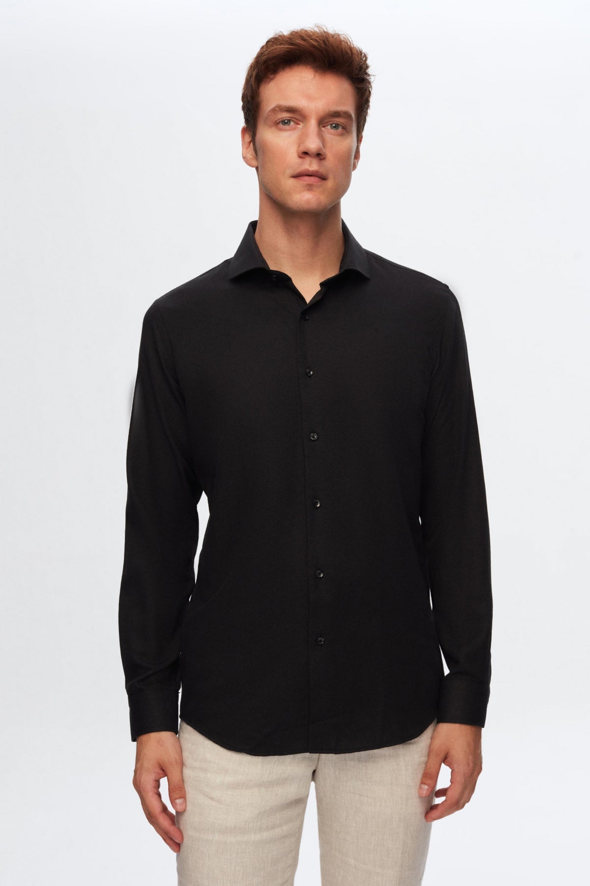 CAMASA SLIM FIT D'S DAMAT  - Negru