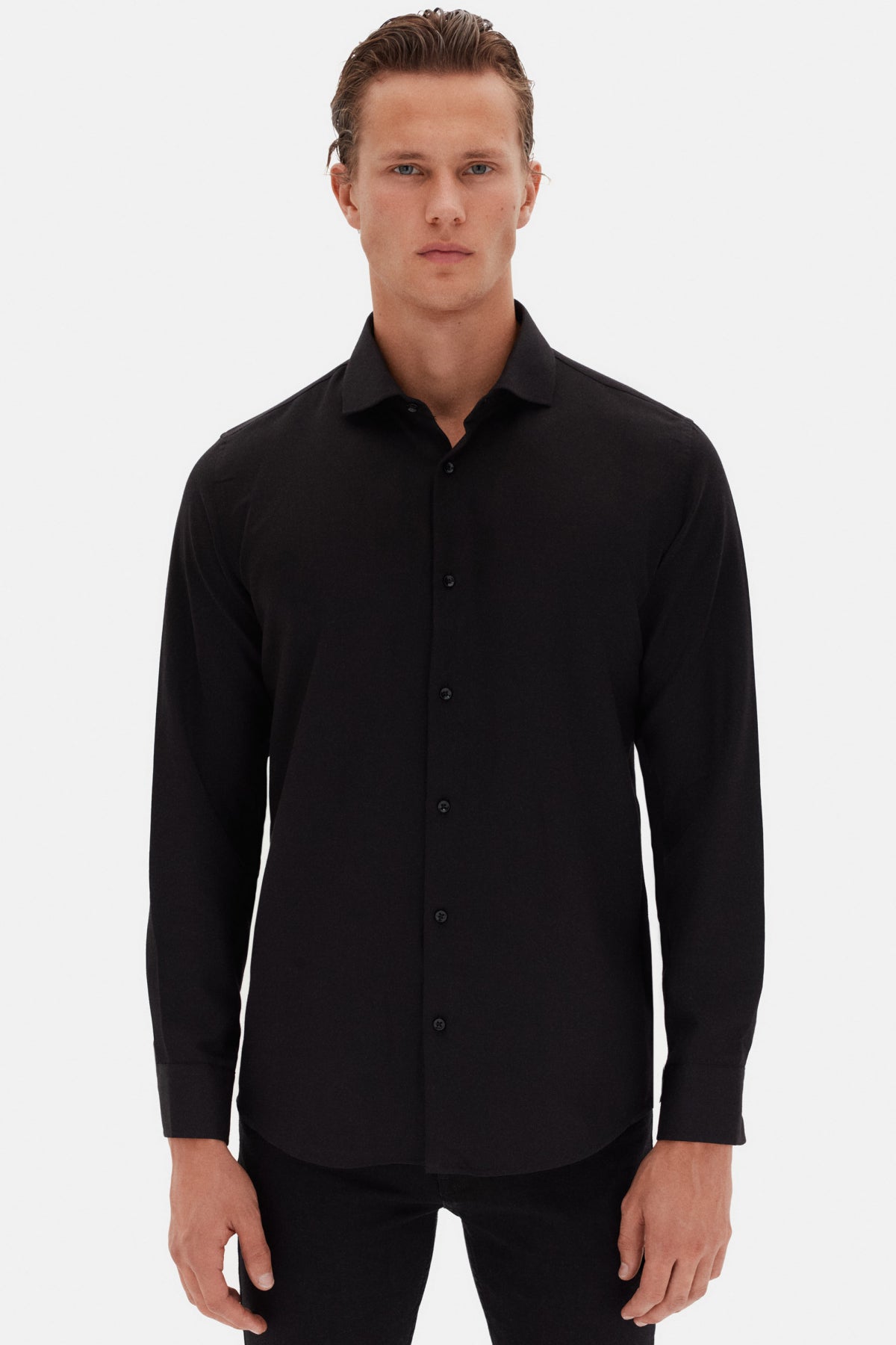 CAMASA SLIM FIT D'S DAMAT  - Negru
