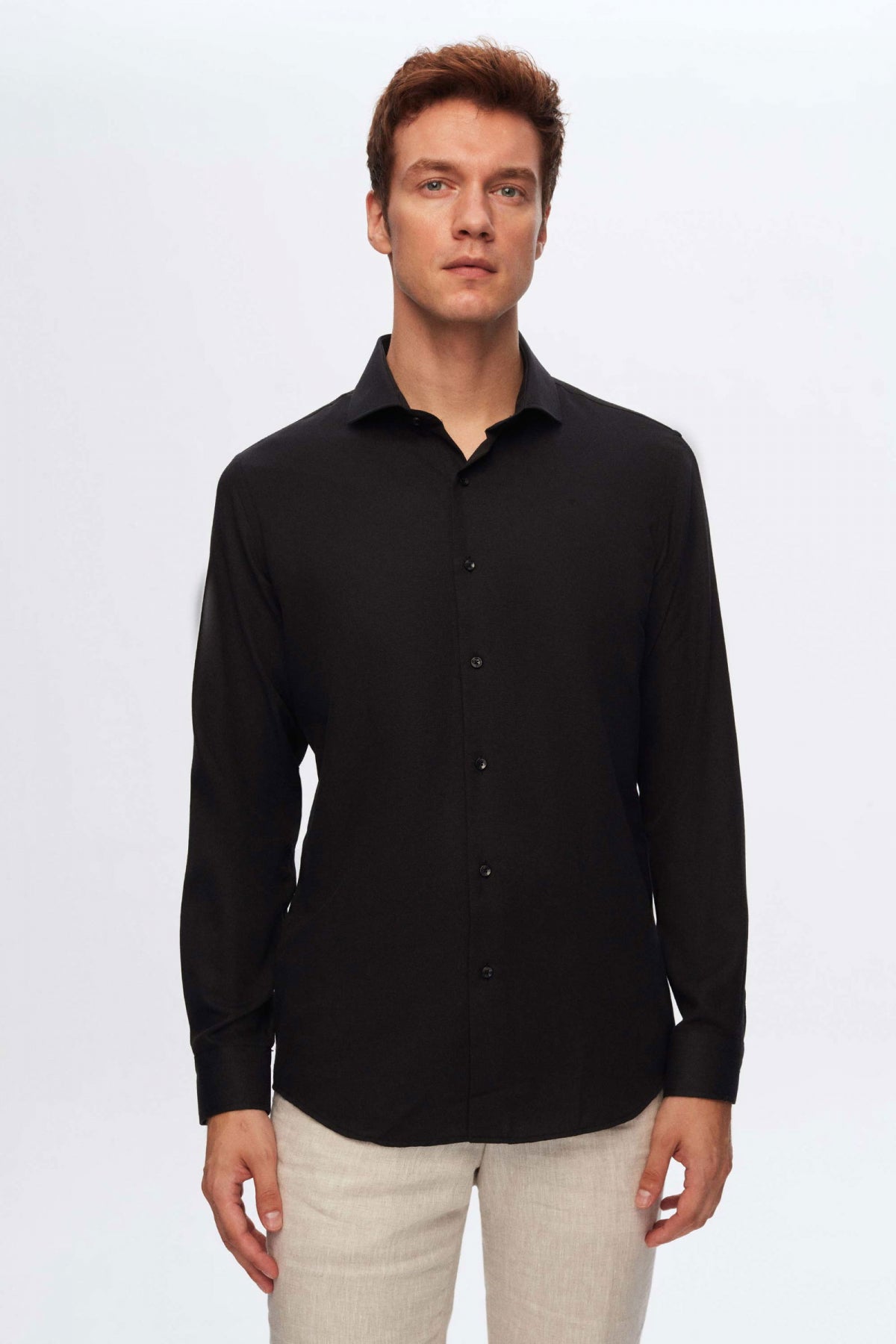 CAMASA SLIM FIT D'S DAMAT  - Negru