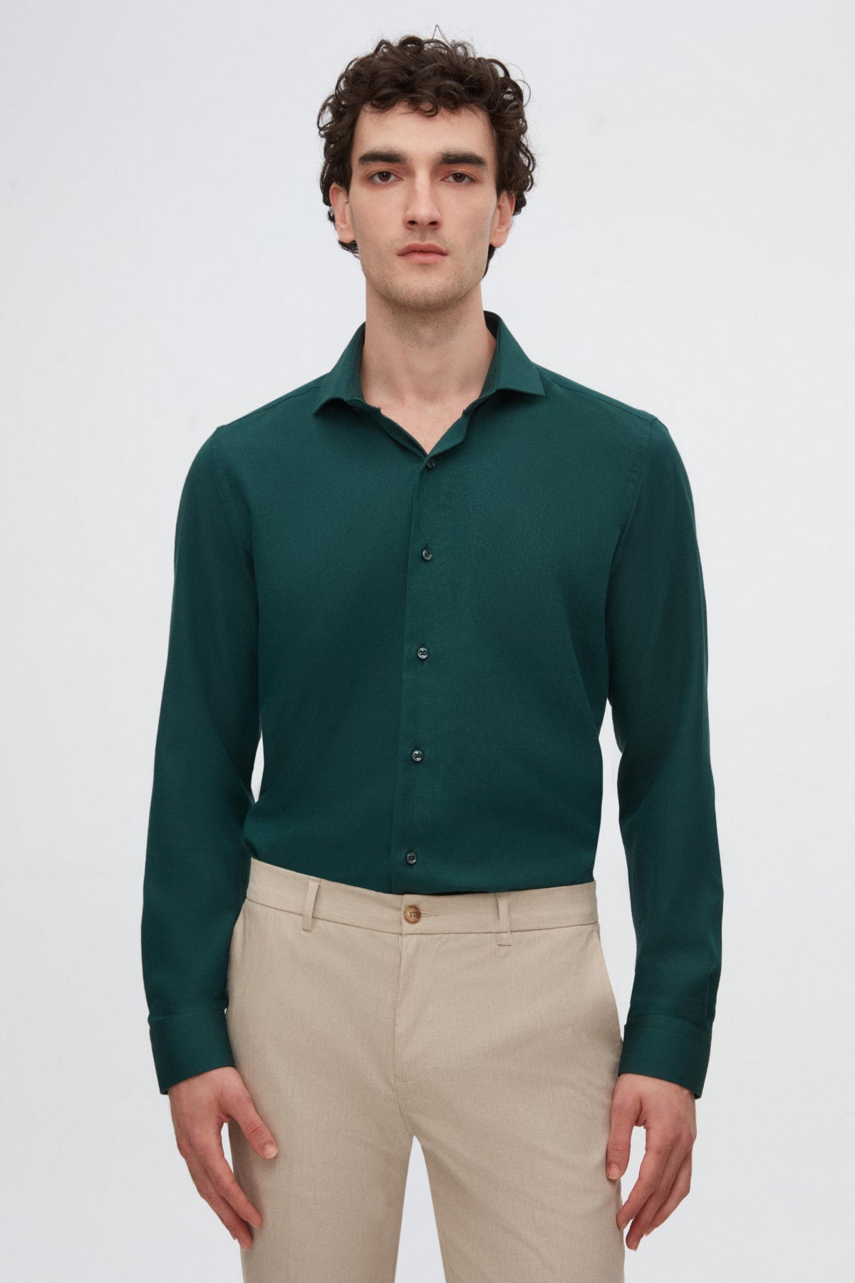 CAMASA SLIM FIT D'S DAMAT  - Verde Închis
