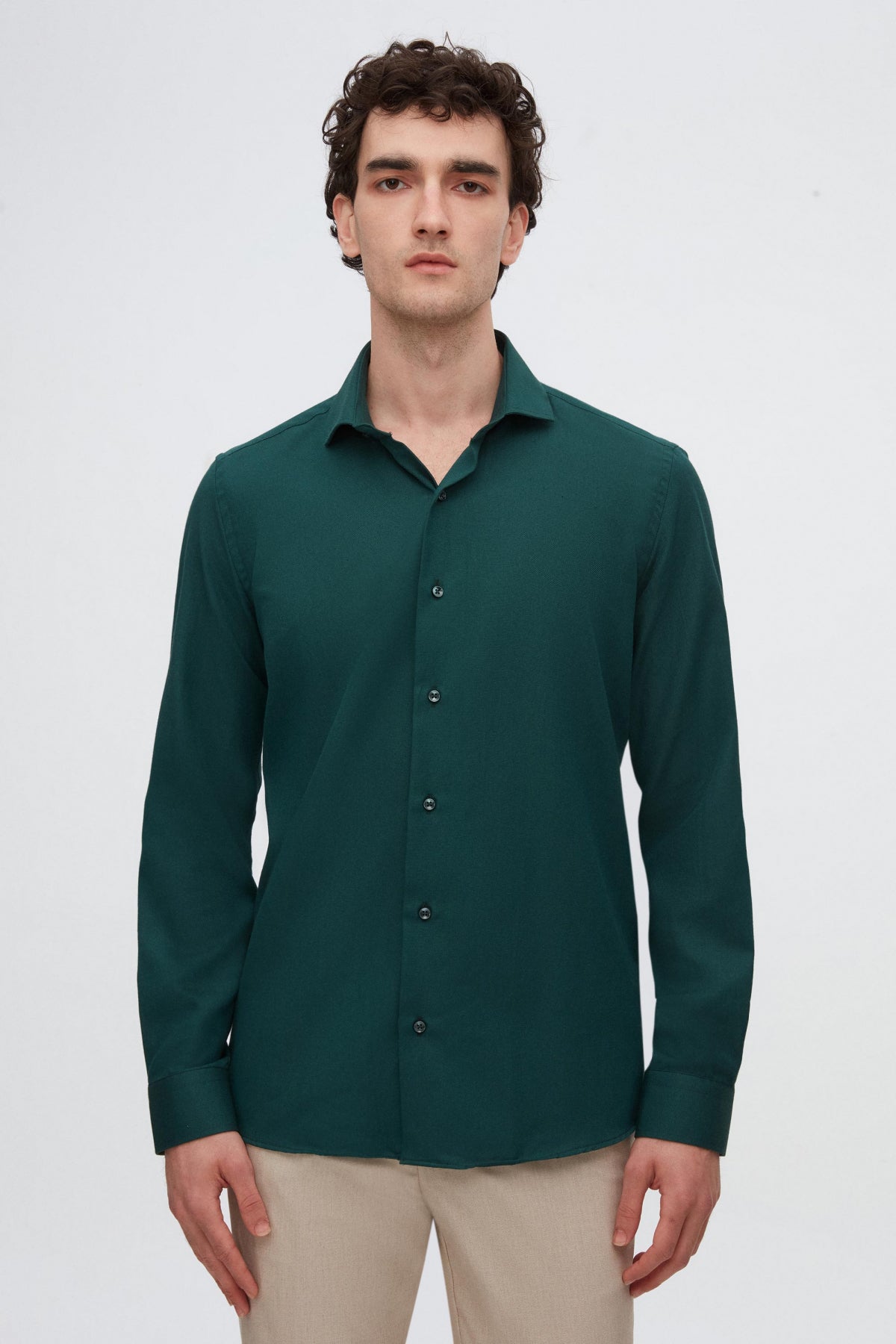 CAMASA SLIM FIT D'S DAMAT  - Verde Închis