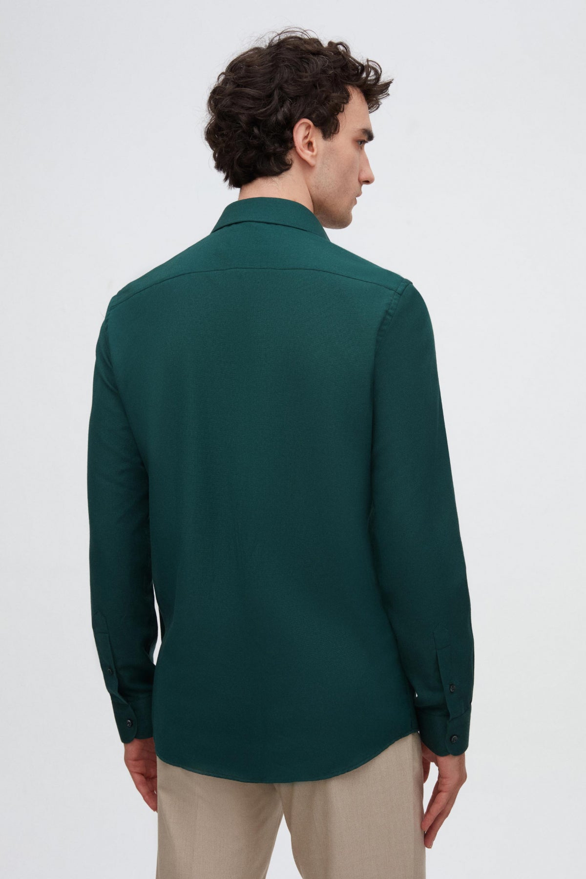 CAMASA SLIM FIT D'S DAMAT  - Verde Închis