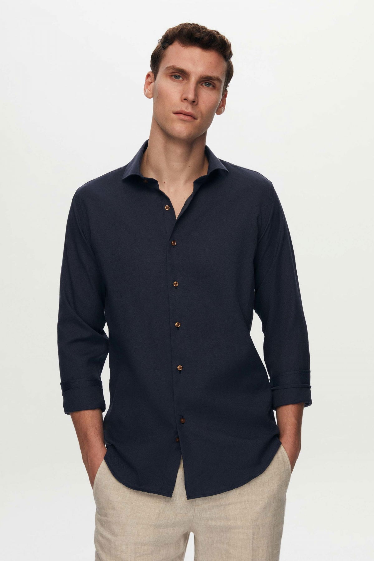 CAMASA SLIM FIT D'S DAMAT  - Bleumarin