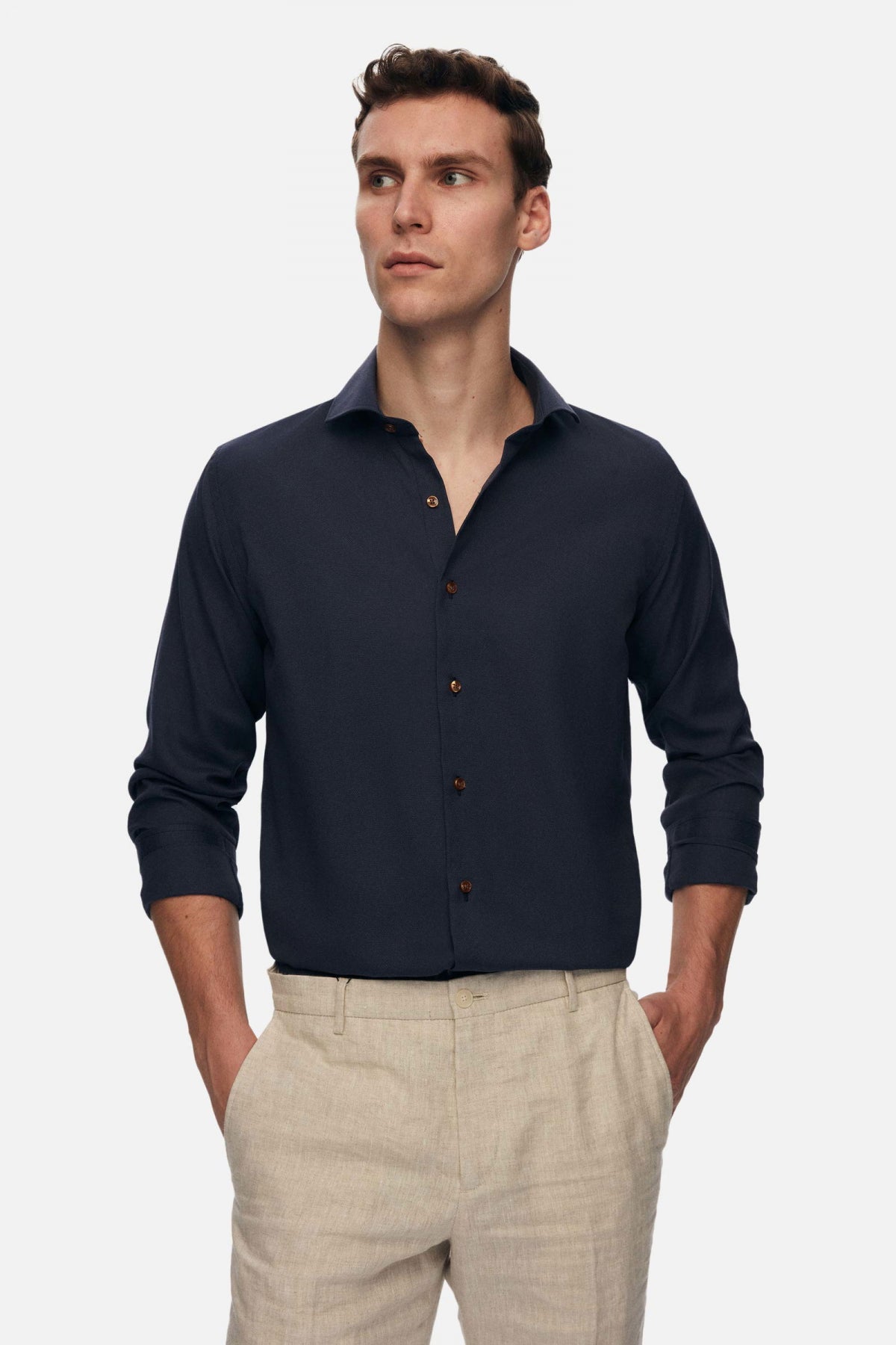 CAMASA SLIM FIT D'S DAMAT  - Bleumarin