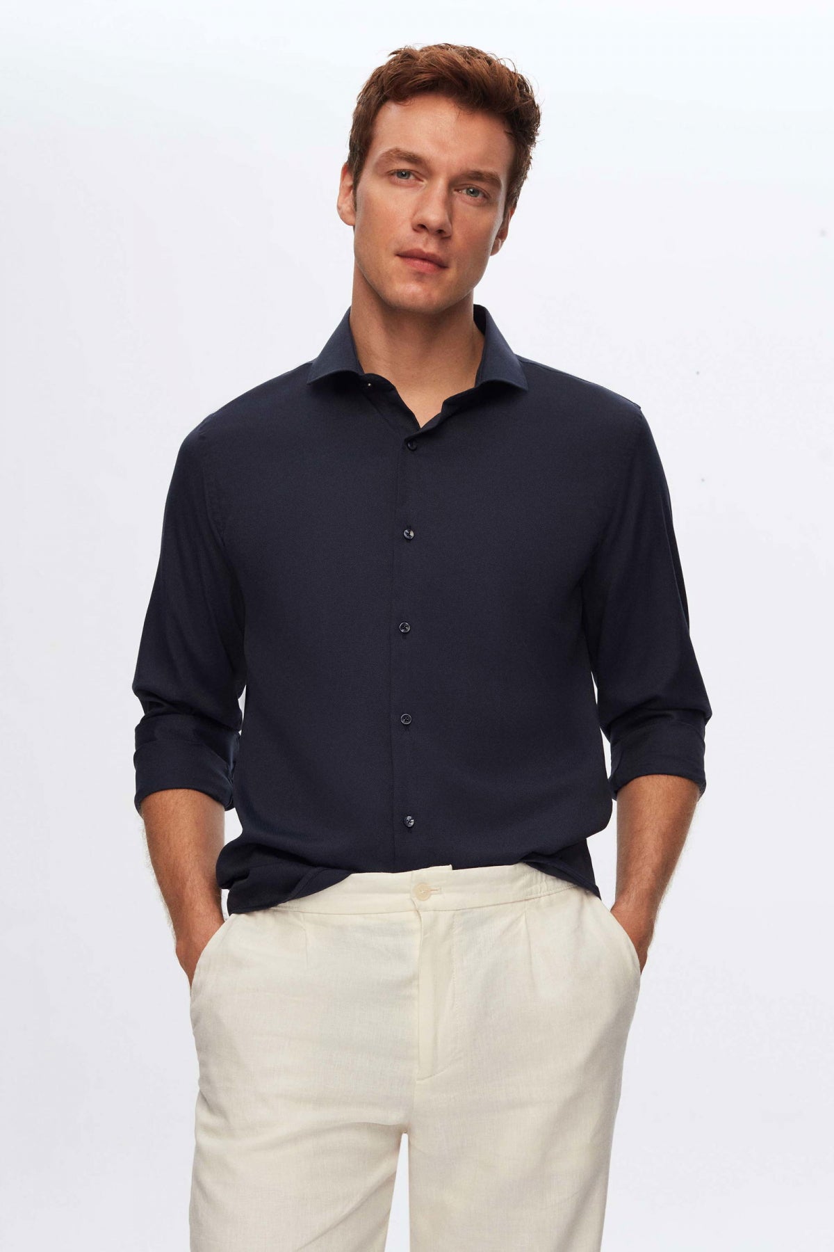 CAMASA SLIM FIT D'S DAMAT  - Bleumarin