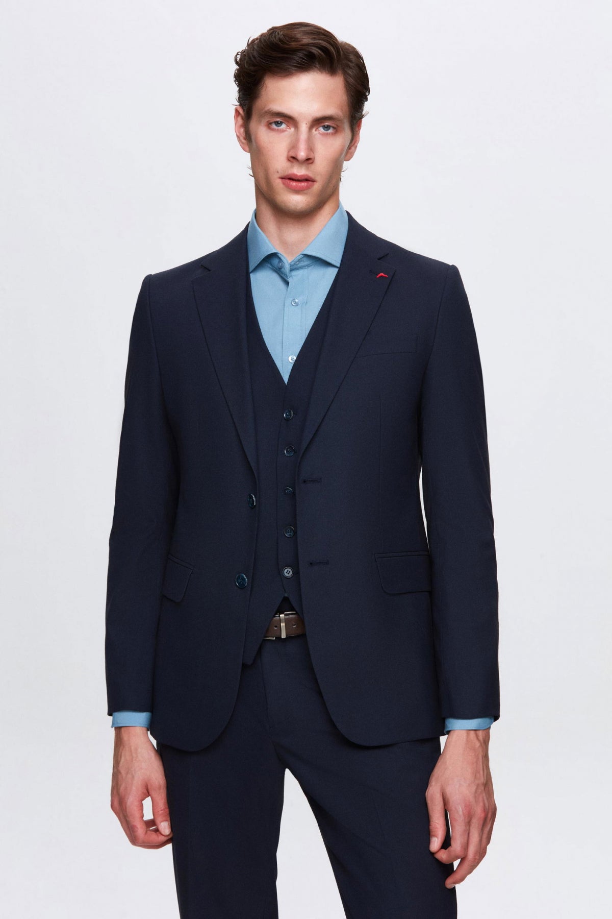 COSTUM CU VESTA SLIM FIT D'S DAMAT  - Bleumarin