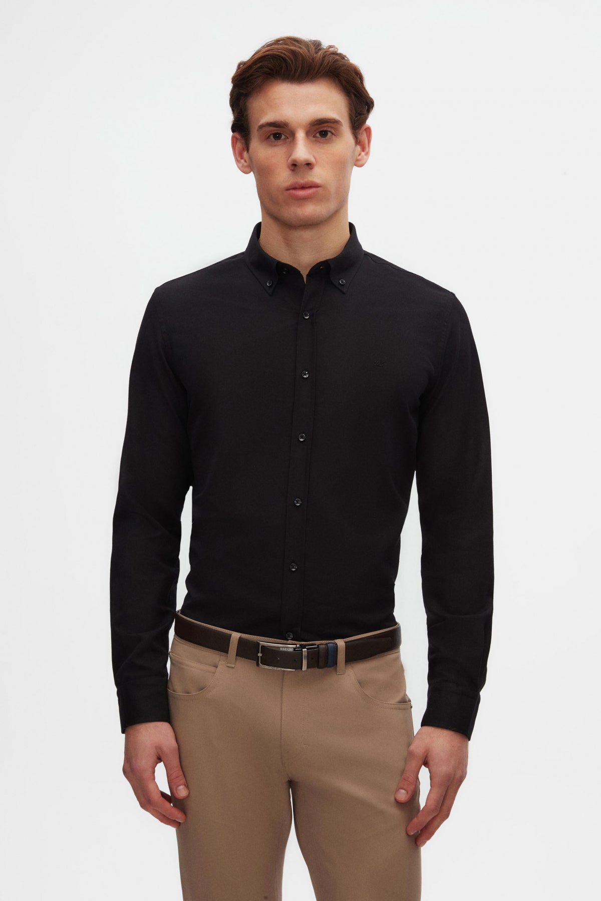 CAMASA SLIM FIT D'S DAMAT  - Negru