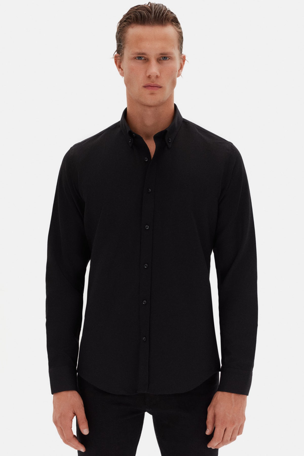 CAMASA SLIM FIT D'S DAMAT  - Negru