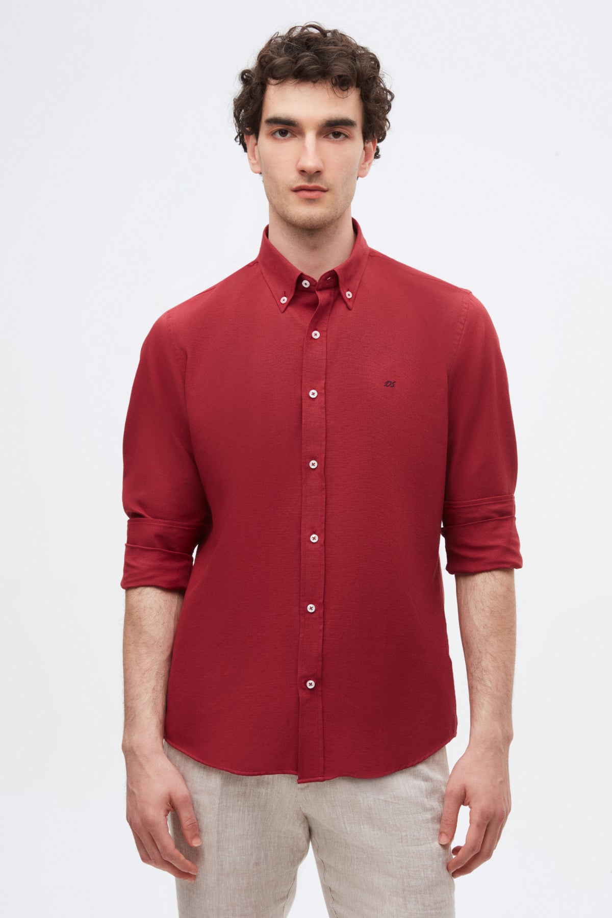 CAMASA SLIM FIT D'S DAMAT  - Bordo