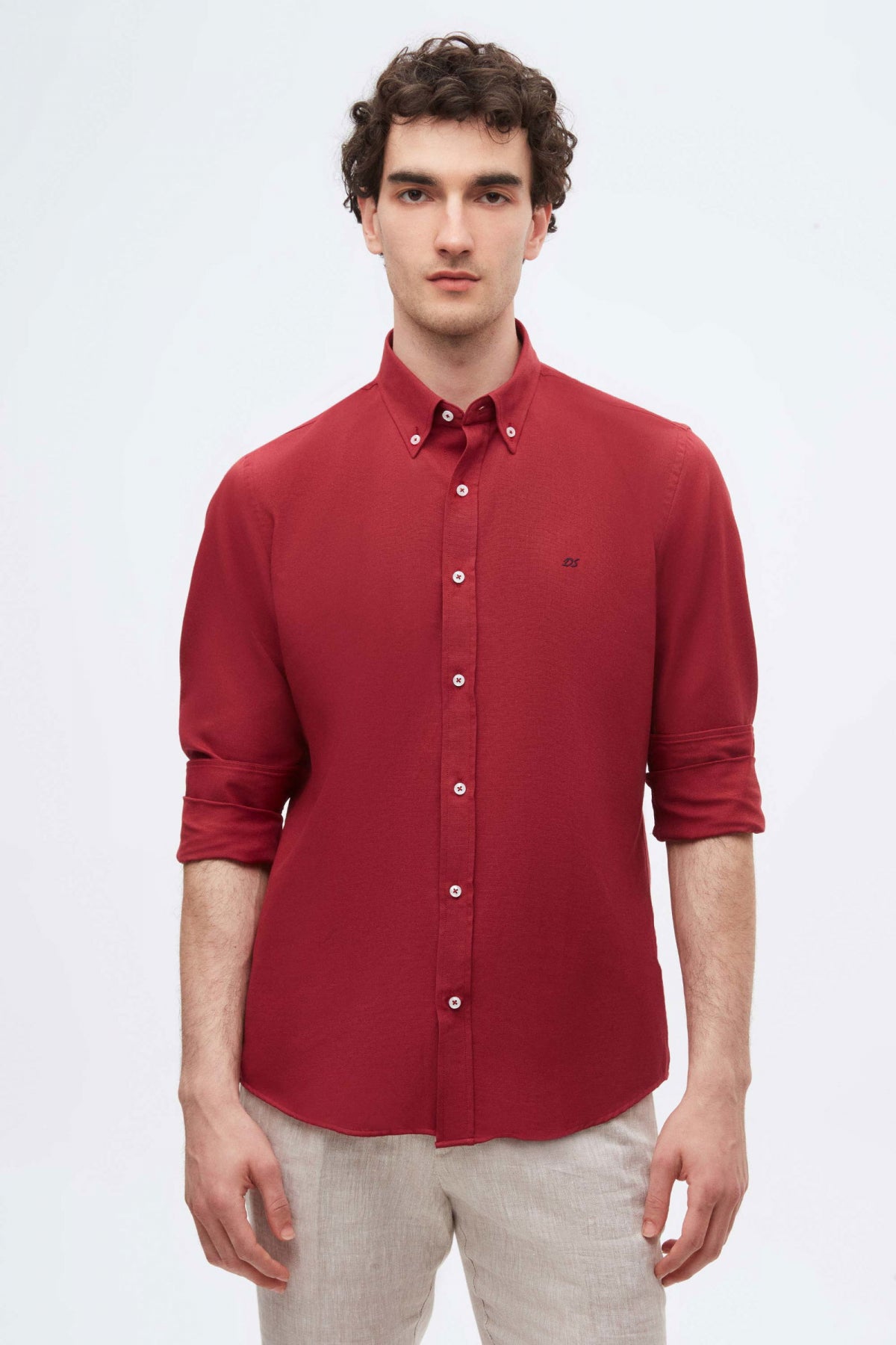 CAMASA SLIM FIT D'S DAMAT  - Bordo