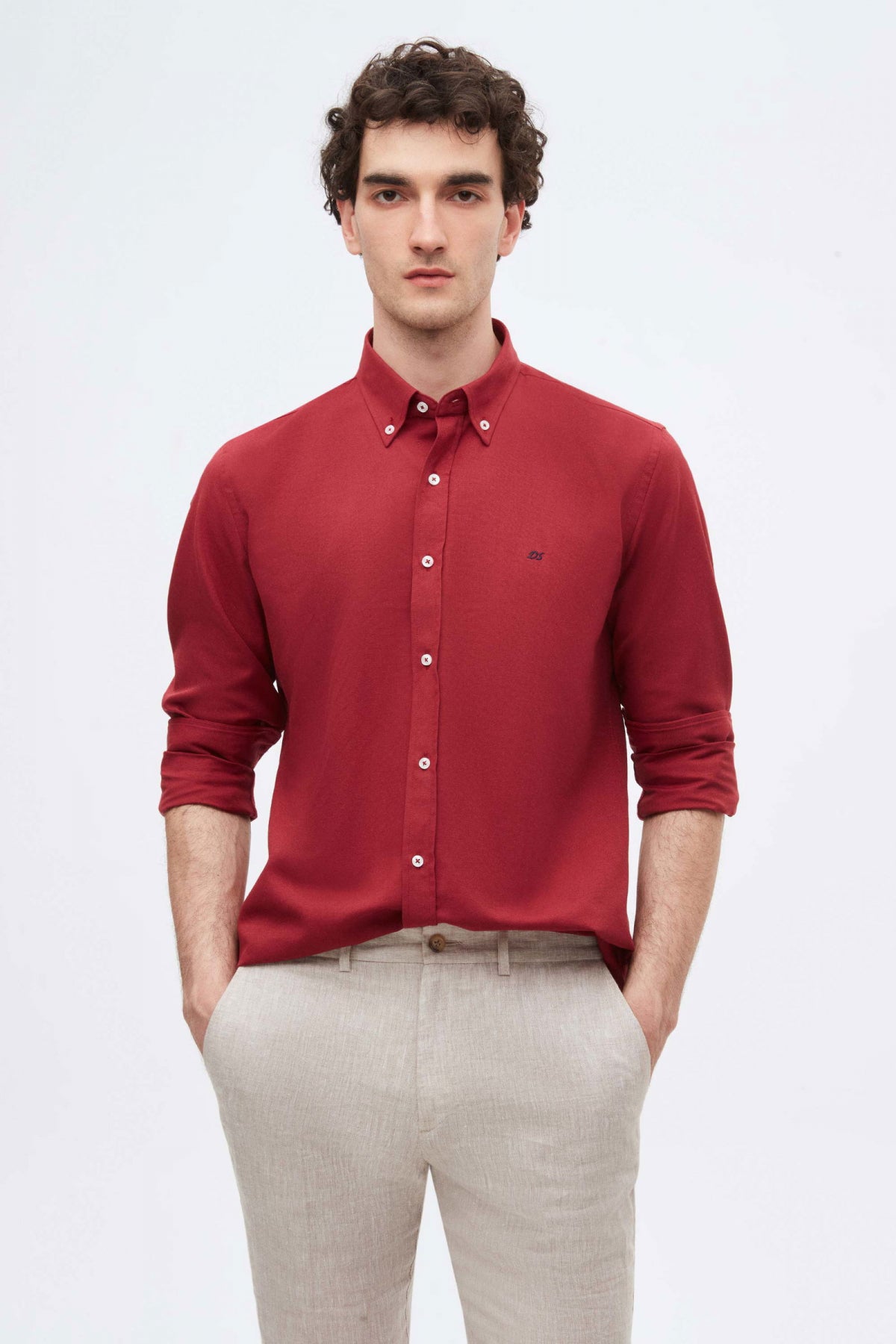CAMASA SLIM FIT D'S DAMAT  - Bordo