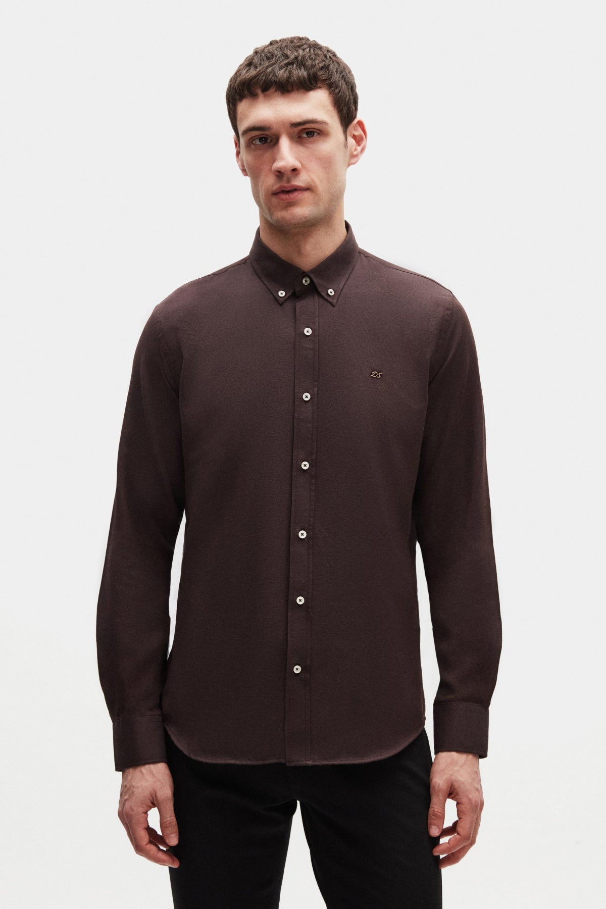 CAMASA SLIM FIT D'S DAMAT  - Maro Închis