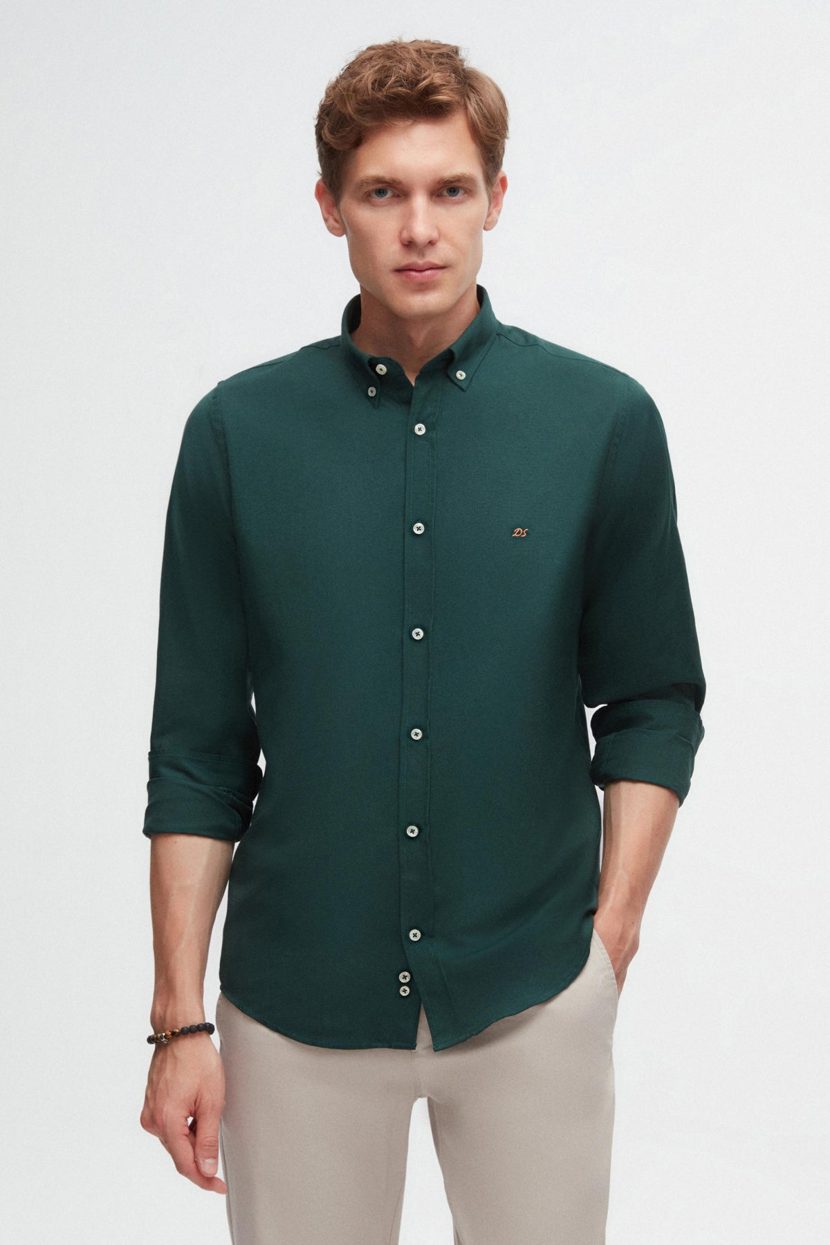 CAMASA SLIM FIT D'S DAMAT  - Verde
