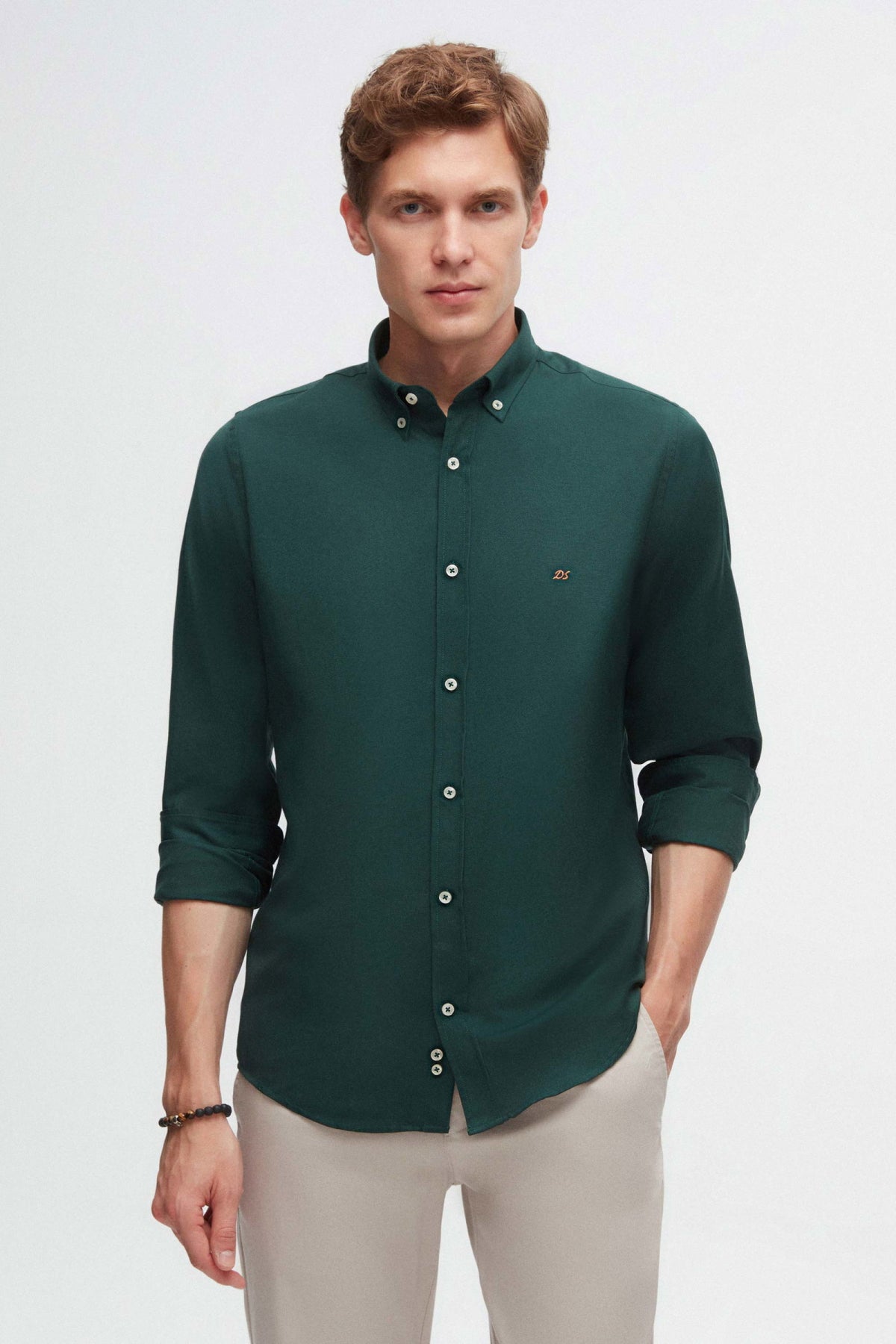 CAMASA SLIM FIT D'S DAMAT  - Verde