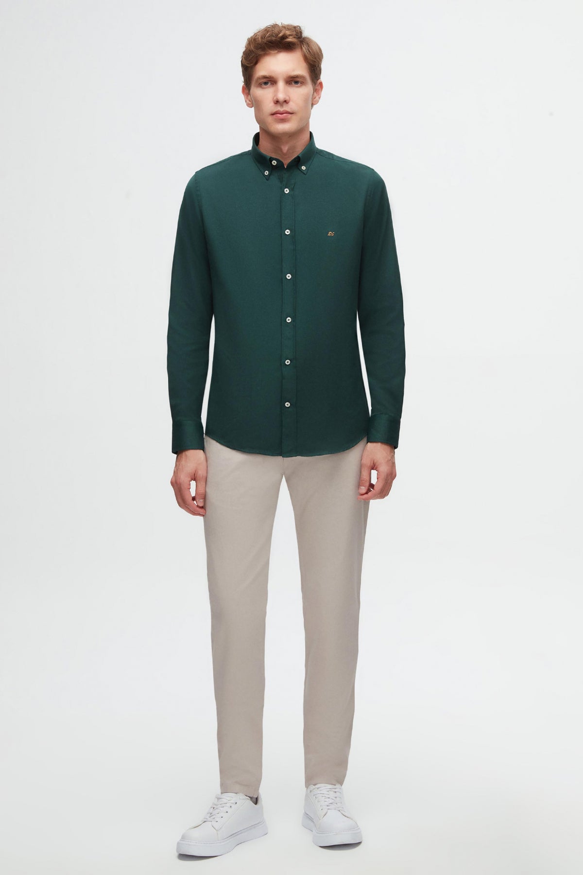 CAMASA SLIM FIT D'S DAMAT  - Verde
