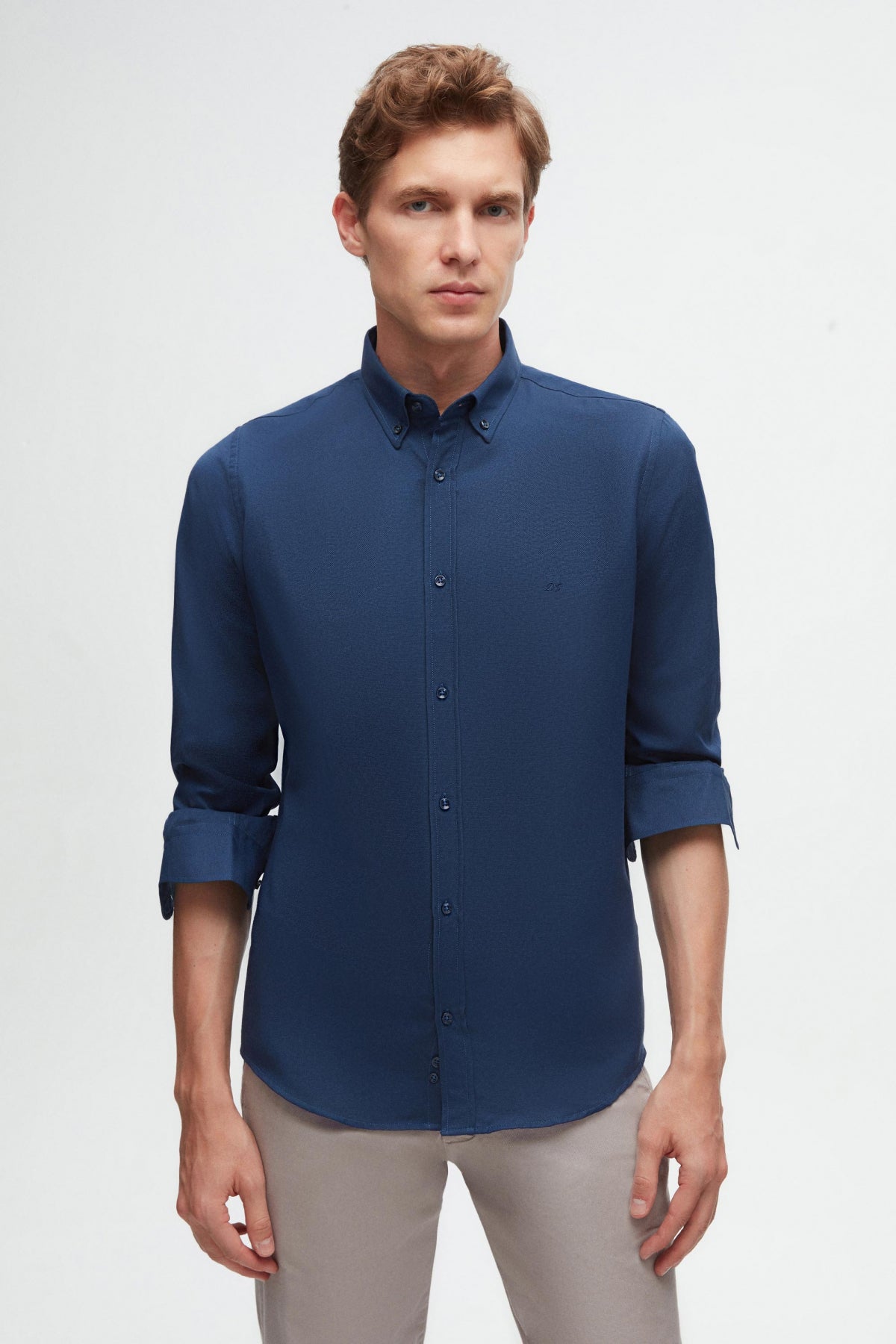 CAMASA SLIM FIT D'S DAMAT  - Albastru