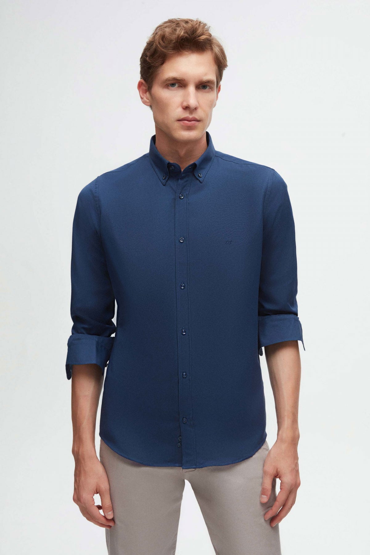 CAMASA SLIM FIT D'S DAMAT  - Albastru