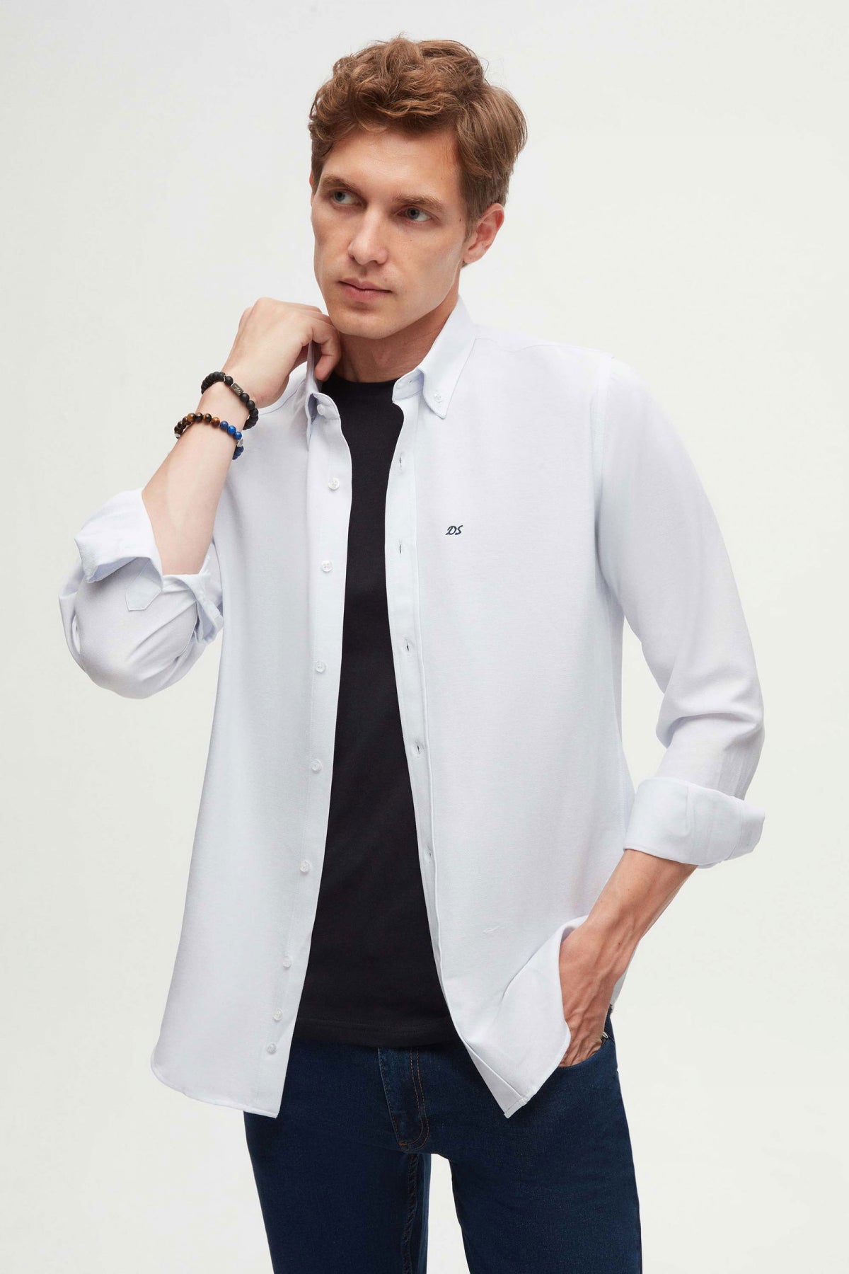 CAMASA SLIM FIT D'S DAMAT  - Bleu