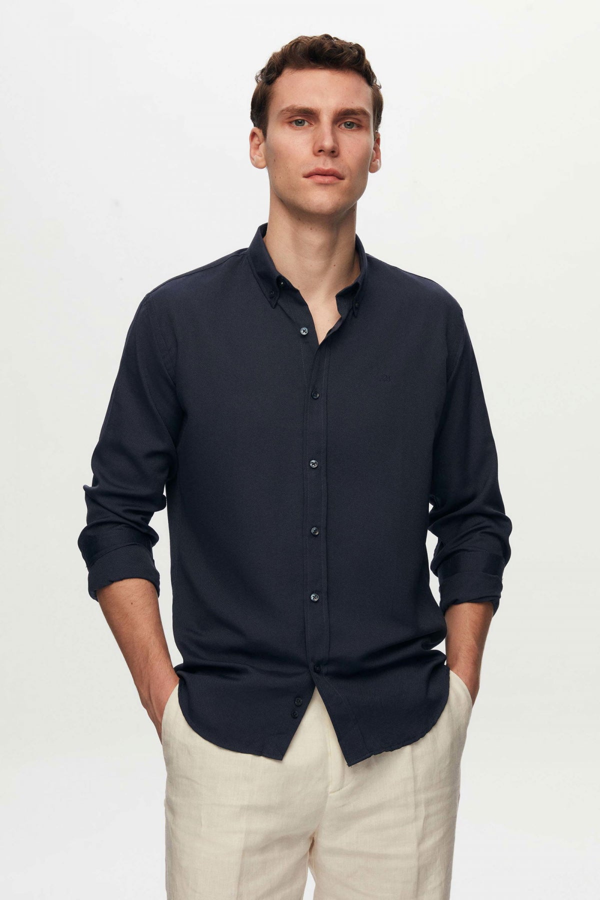 CAMASA SLIM FIT D'S DAMAT  - Bleumarin