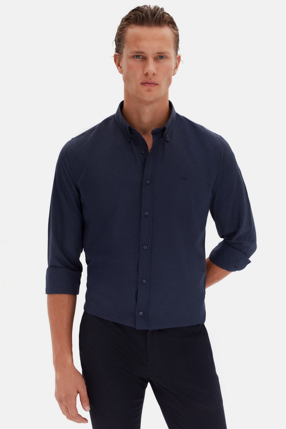 CAMASA SLIM FIT D'S DAMAT  - Bleumarin