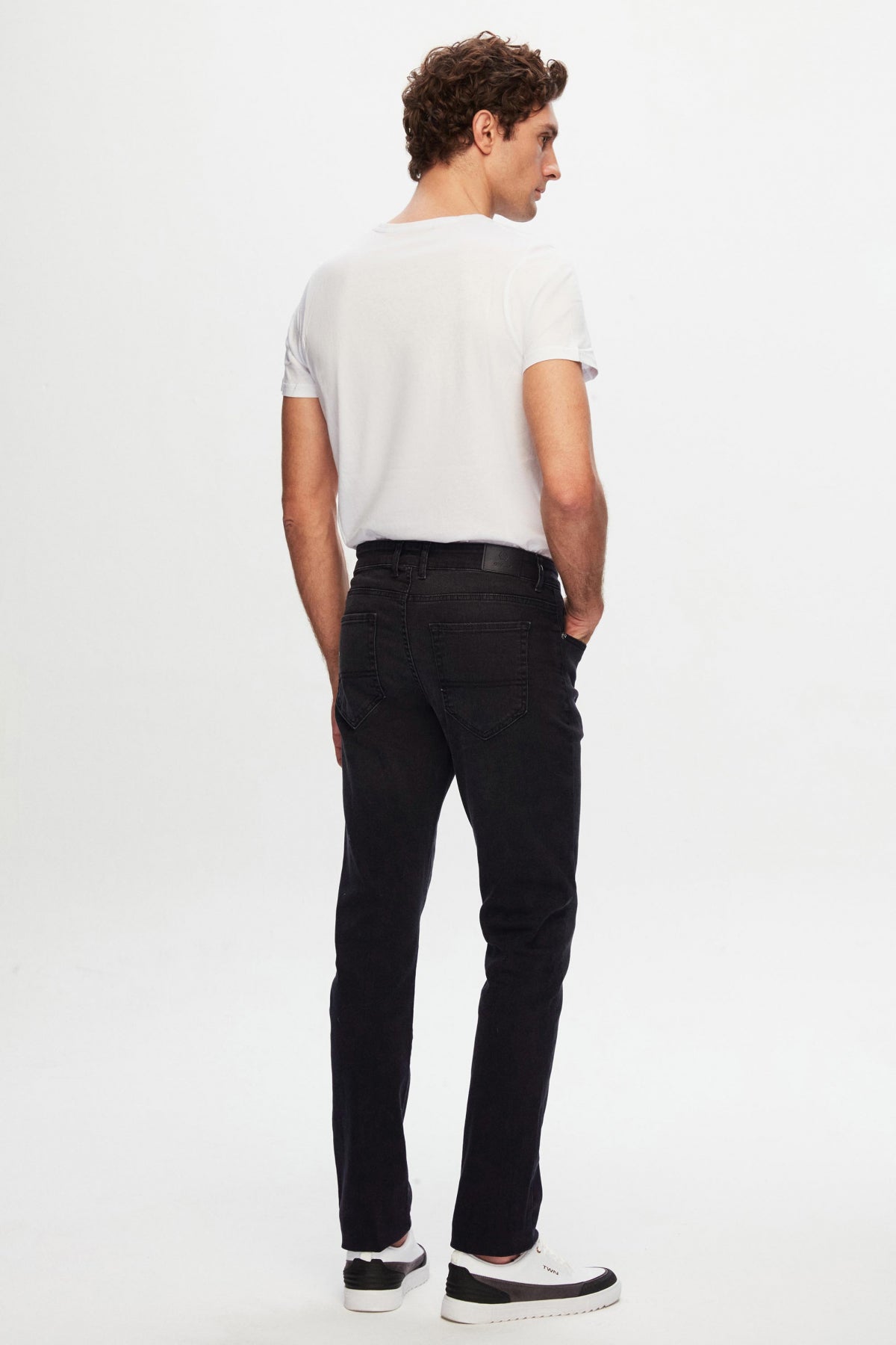 BLUGI SLIM FIT D'S DAMAT  - Antracit