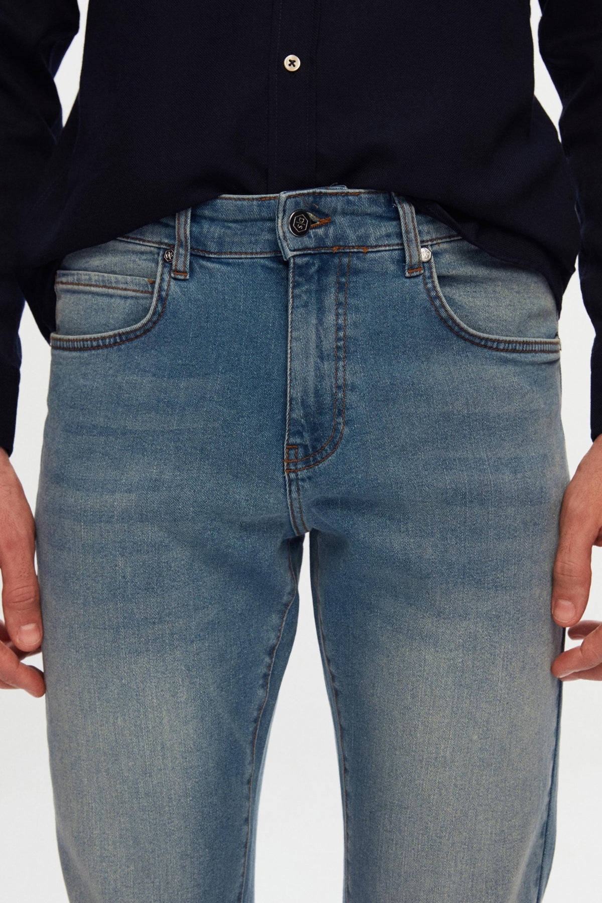 BLUGI SLIM FIT D'S DAMAT  - Bleu