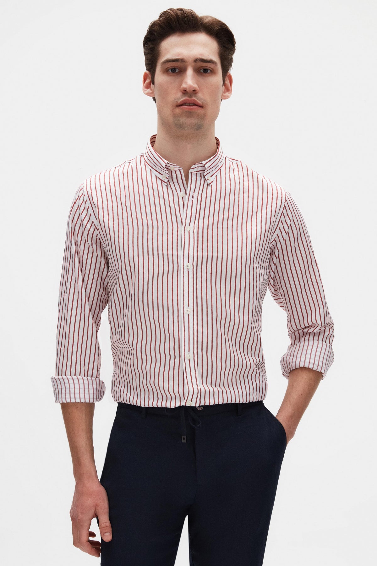 CAMASA SLIM FIT D'S DAMAT  - Roșu