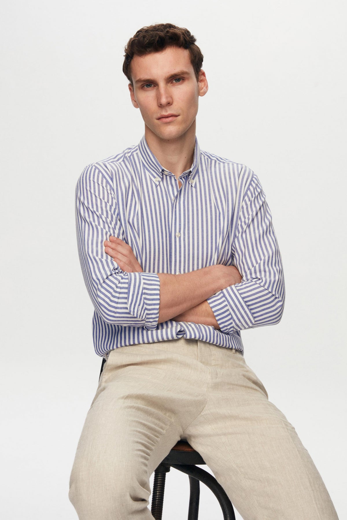 CAMASA D'S DAMAT SLIM FIT  - Bleumarin