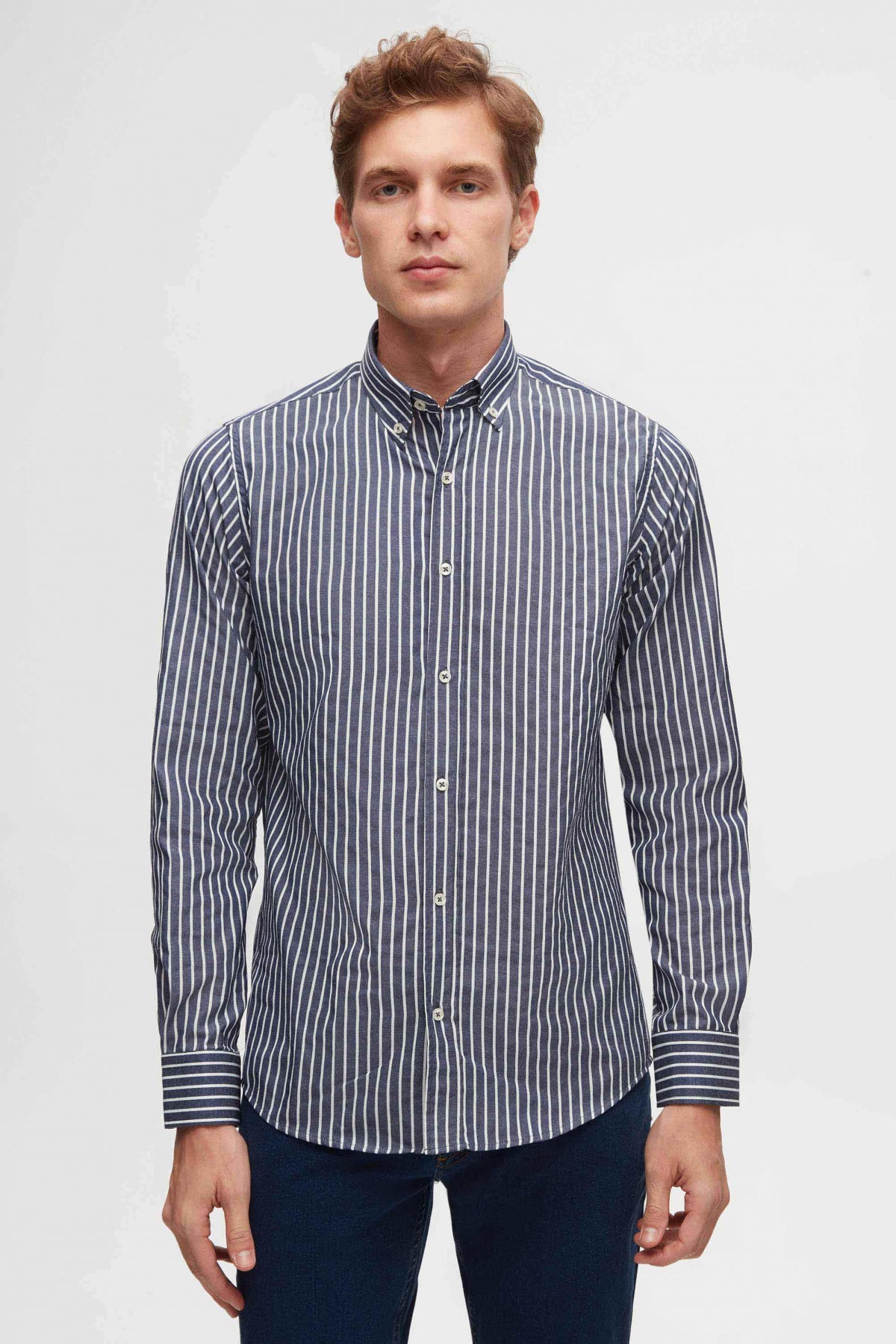 CAMASA SLIM FIT D'S DAMAT  - Bleumarin