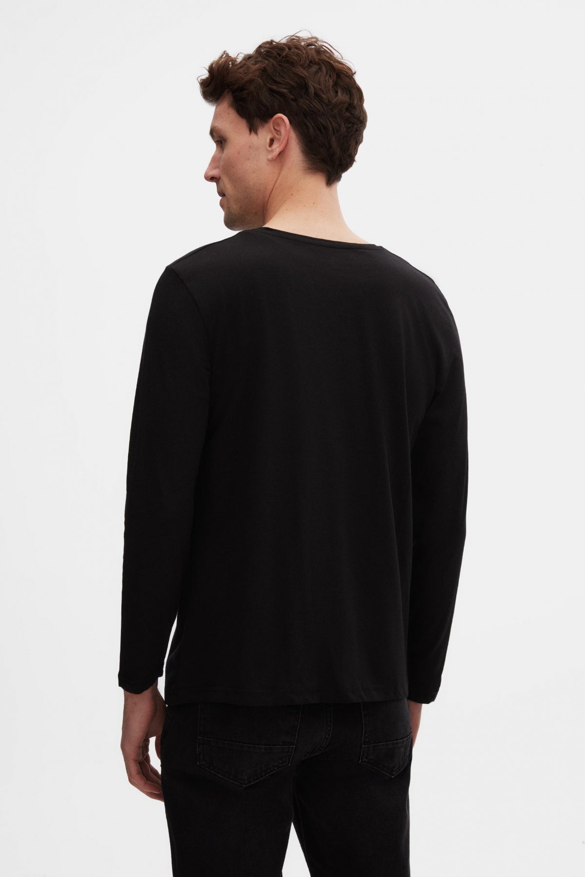 TRICOU SLIM FIT D'S DAMAT  - Negru