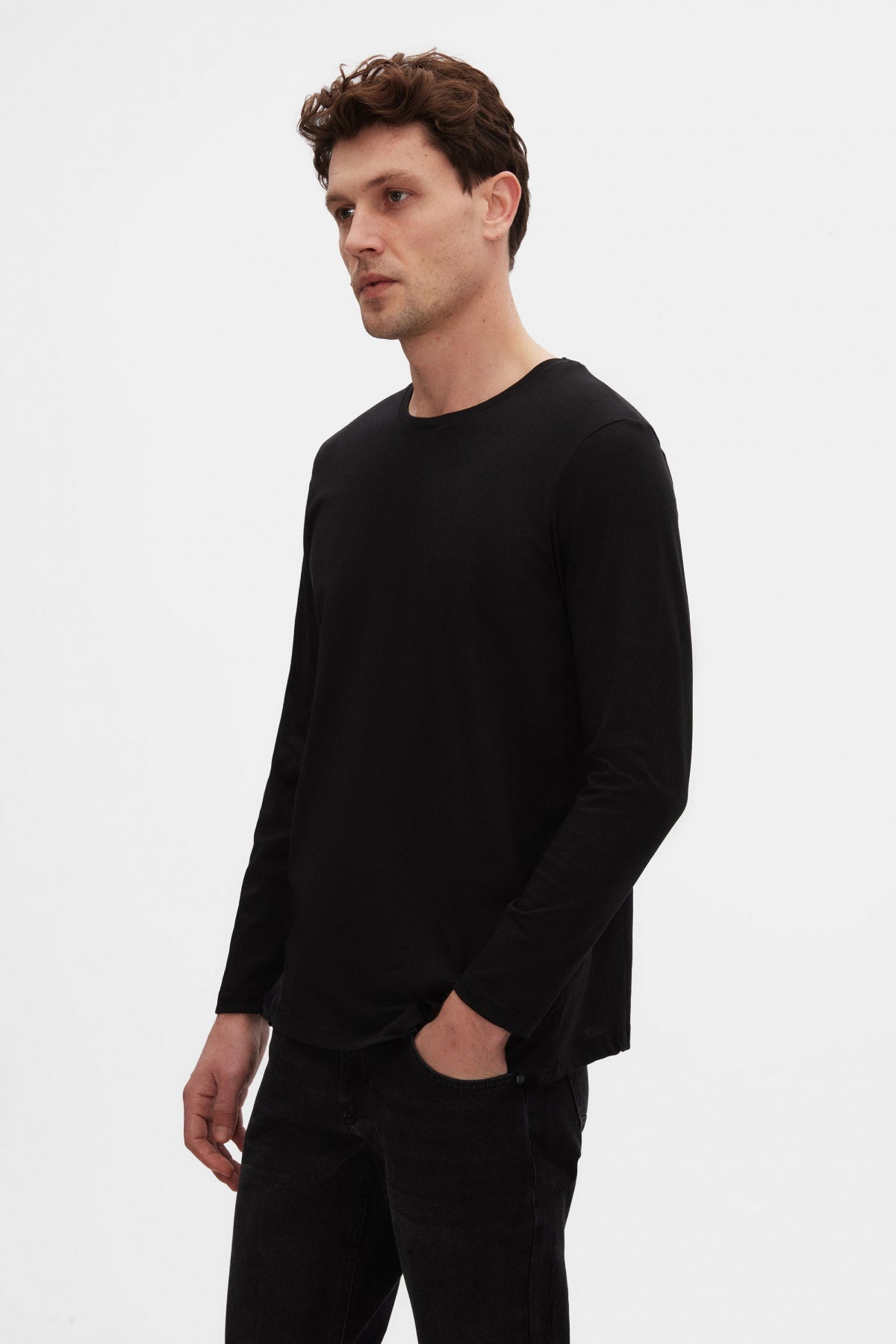 TRICOU SLIM FIT D'S DAMAT  - Negru