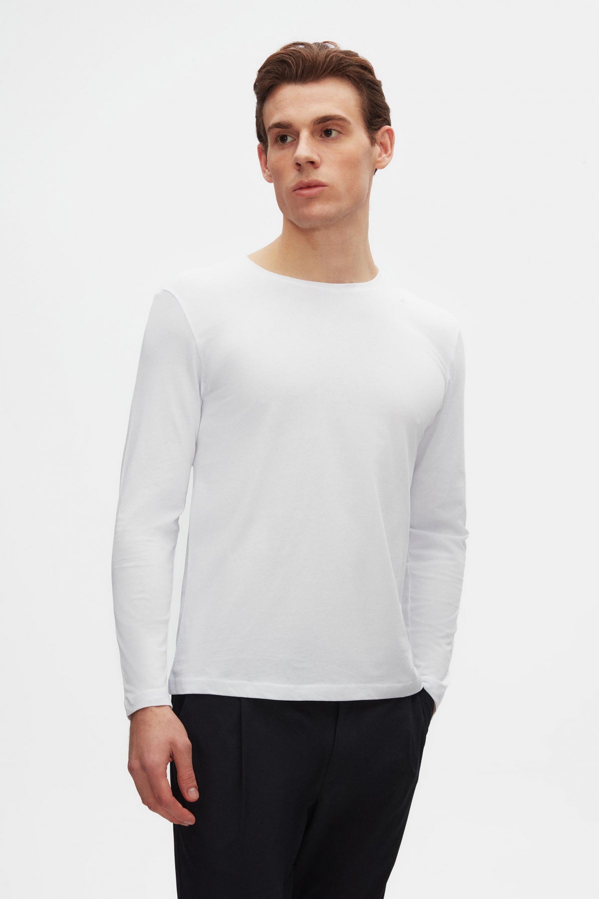TRICOU SLIM FIT D'S DAMAT  - Alb