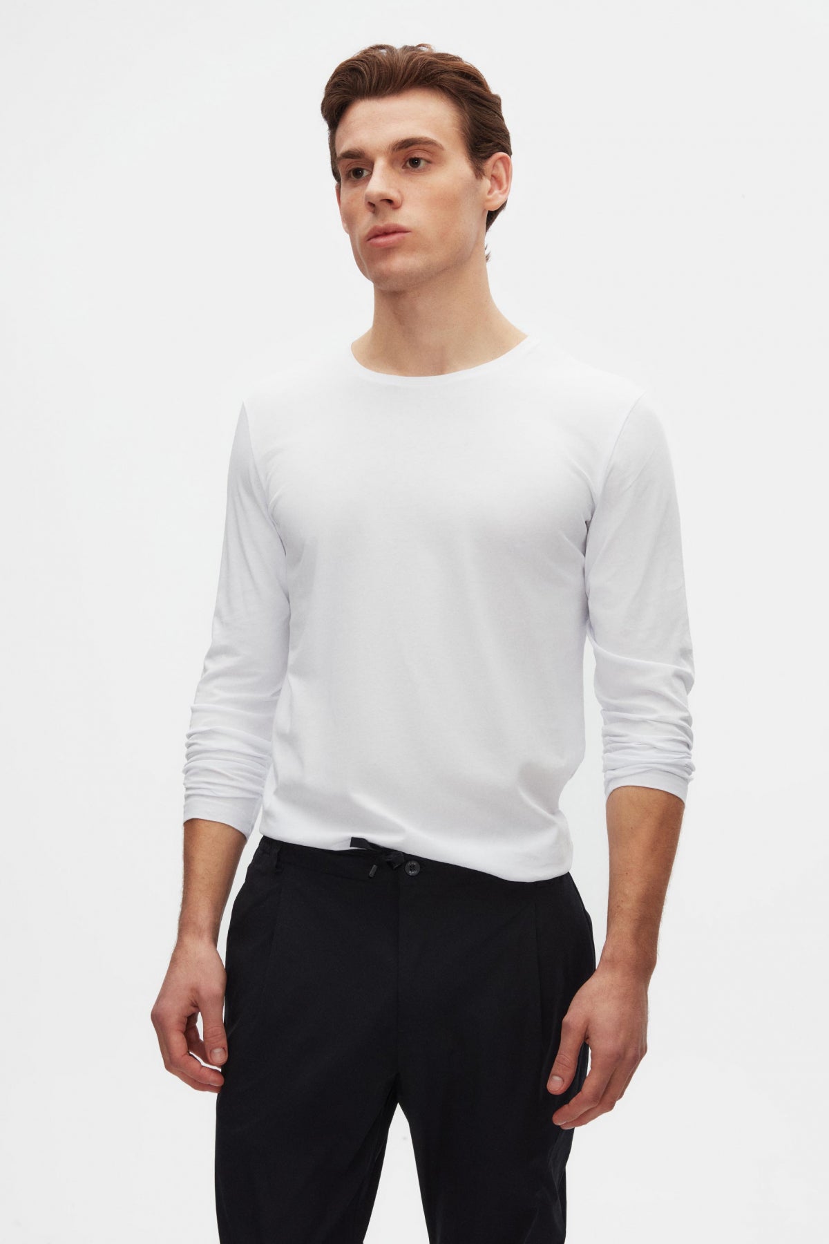 TRICOU SLIM FIT D'S DAMAT  - Alb