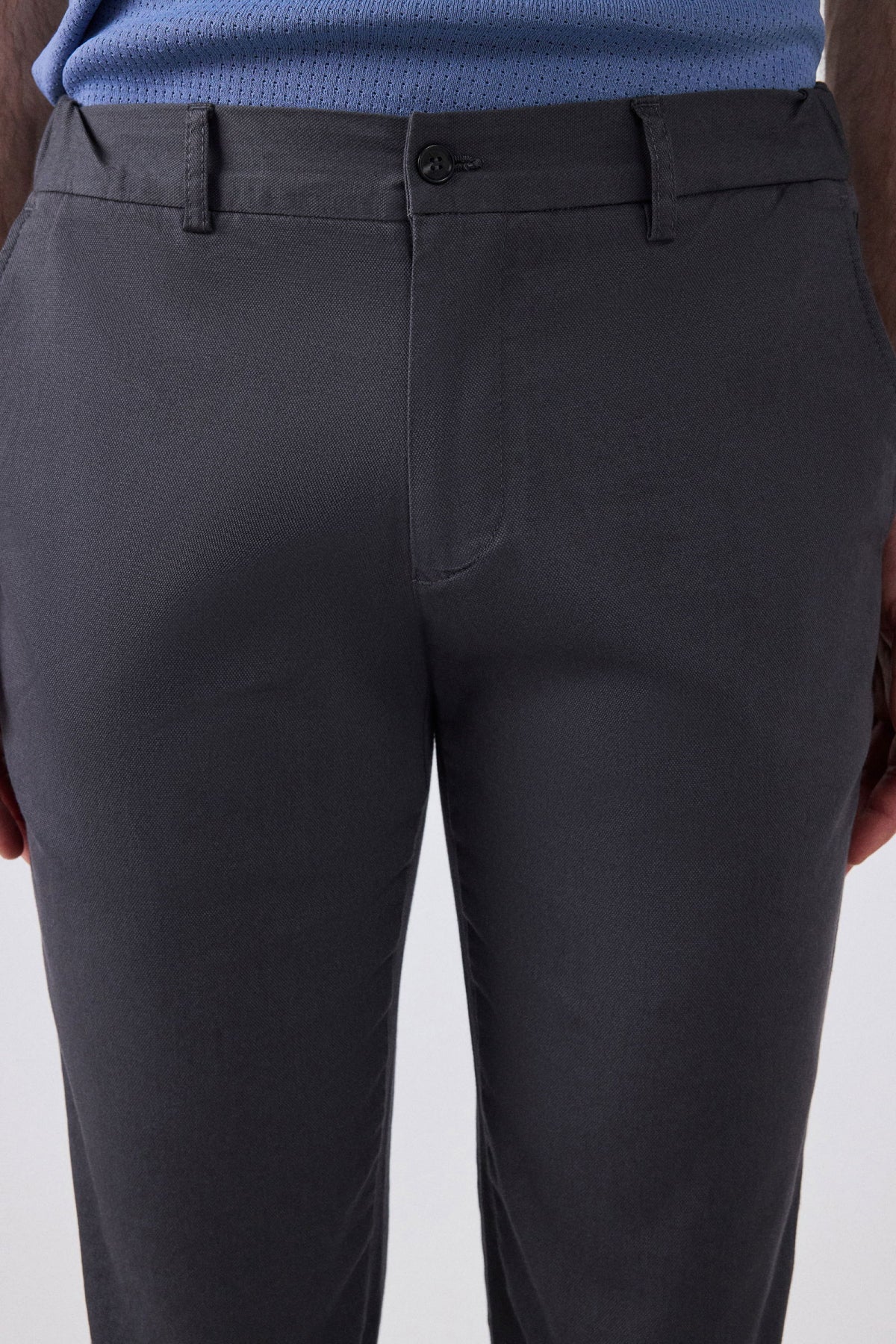 PANTALONI CHINO SLIM FIT D'S DAMAT  - Antracit
