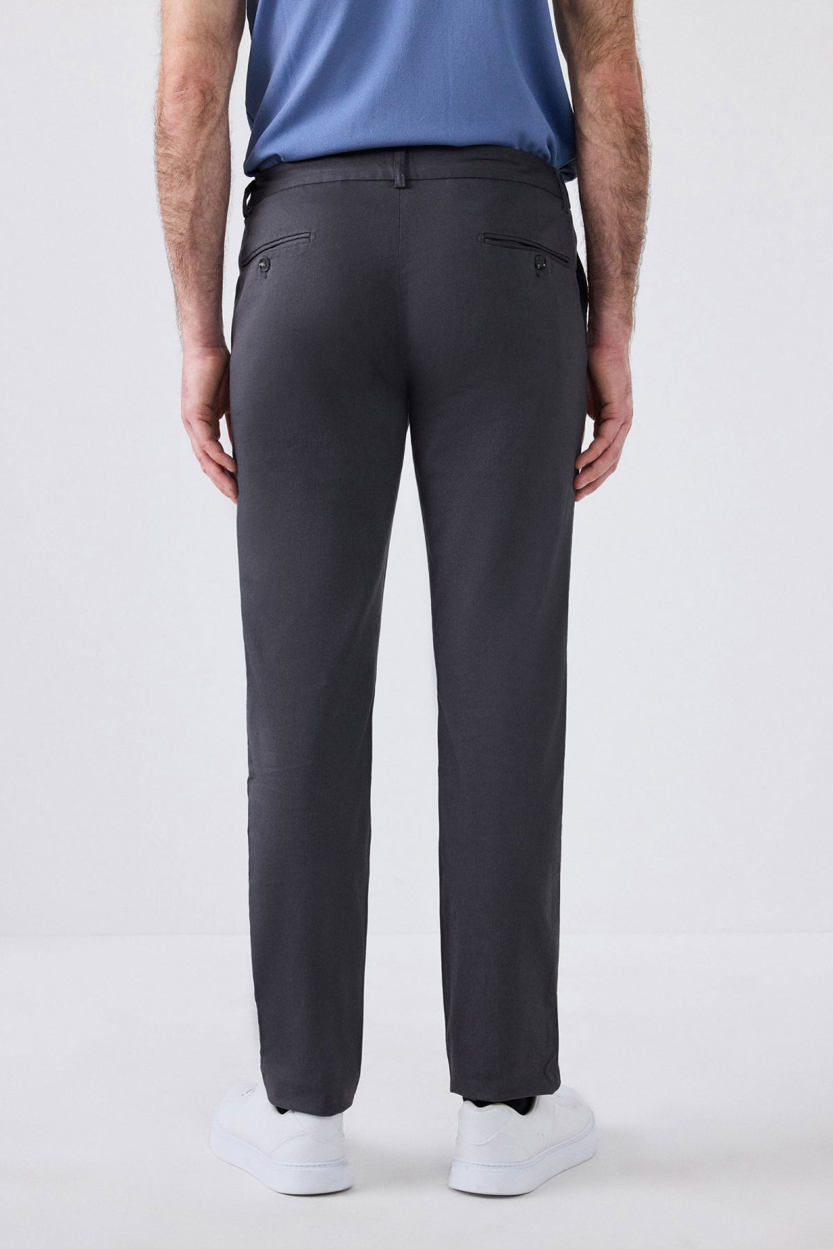 PANTALONI CHINO SLIM FIT D'S DAMAT  - Antracit