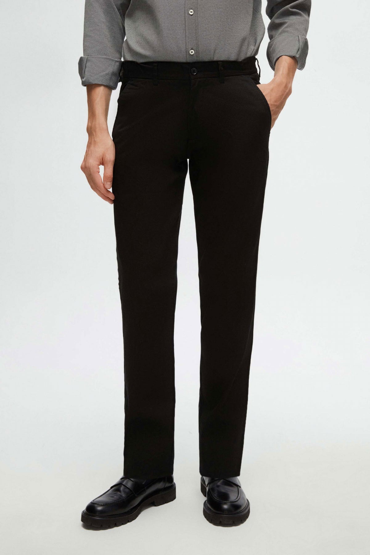 PANTALONI CHINO SLIM FIT D'S DAMAT  - Negru