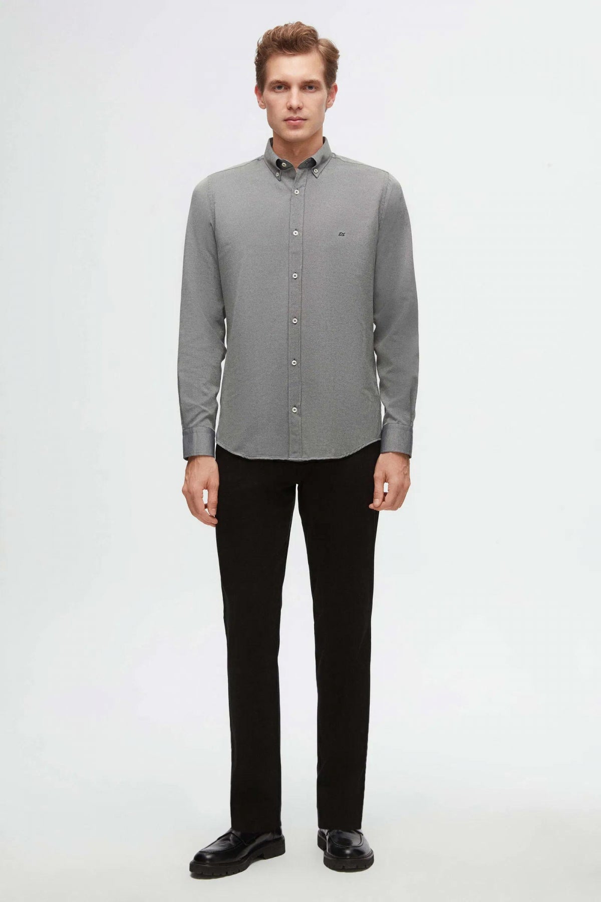 PANTALONI CHINO SLIM FIT D'S DAMAT  - Negru