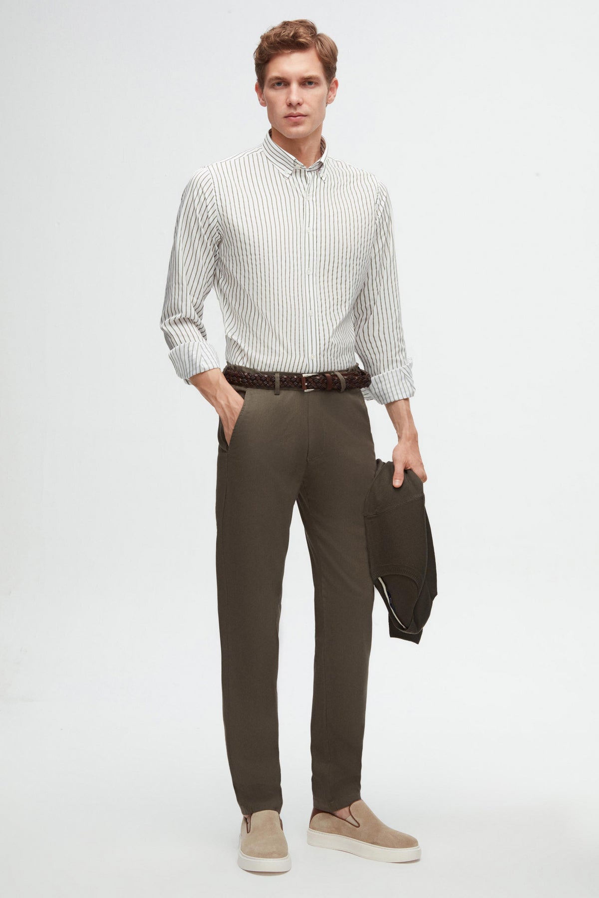 PANTALONI CHINO SLIM FIT D'S DAMAT  - Kaki