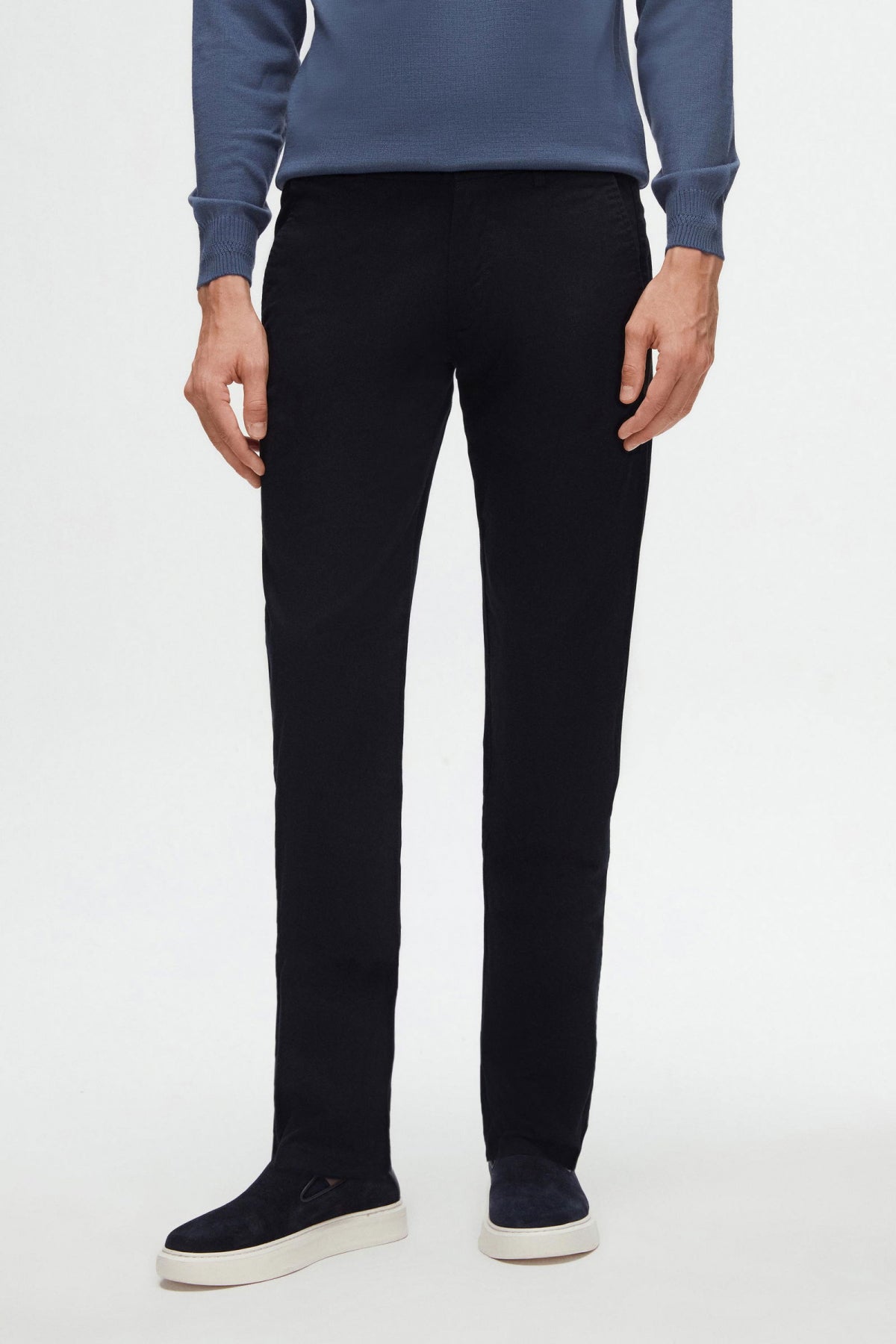 PANTALONI CHINO SLIM FIT D'S DAMAT  - Bleumarin