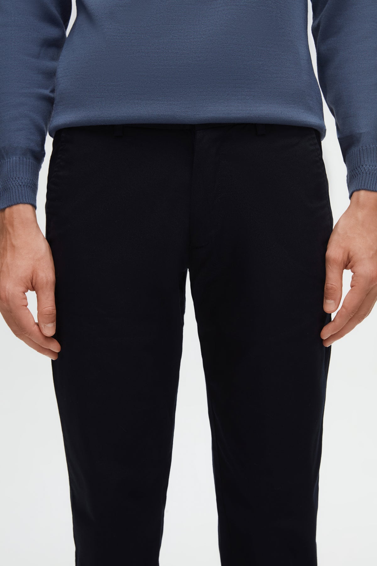 PANTALONI CHINO SLIM FIT D'S DAMAT  - Bleumarin