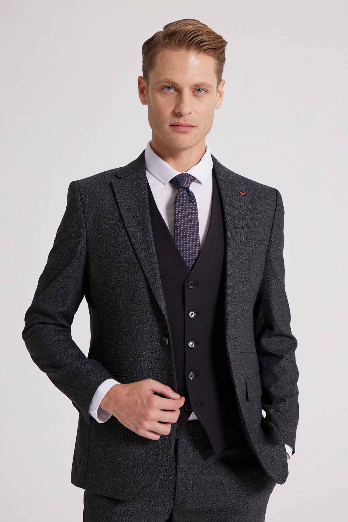 COSTUM  D'S DAMAT SLIM FIT  - Antracit