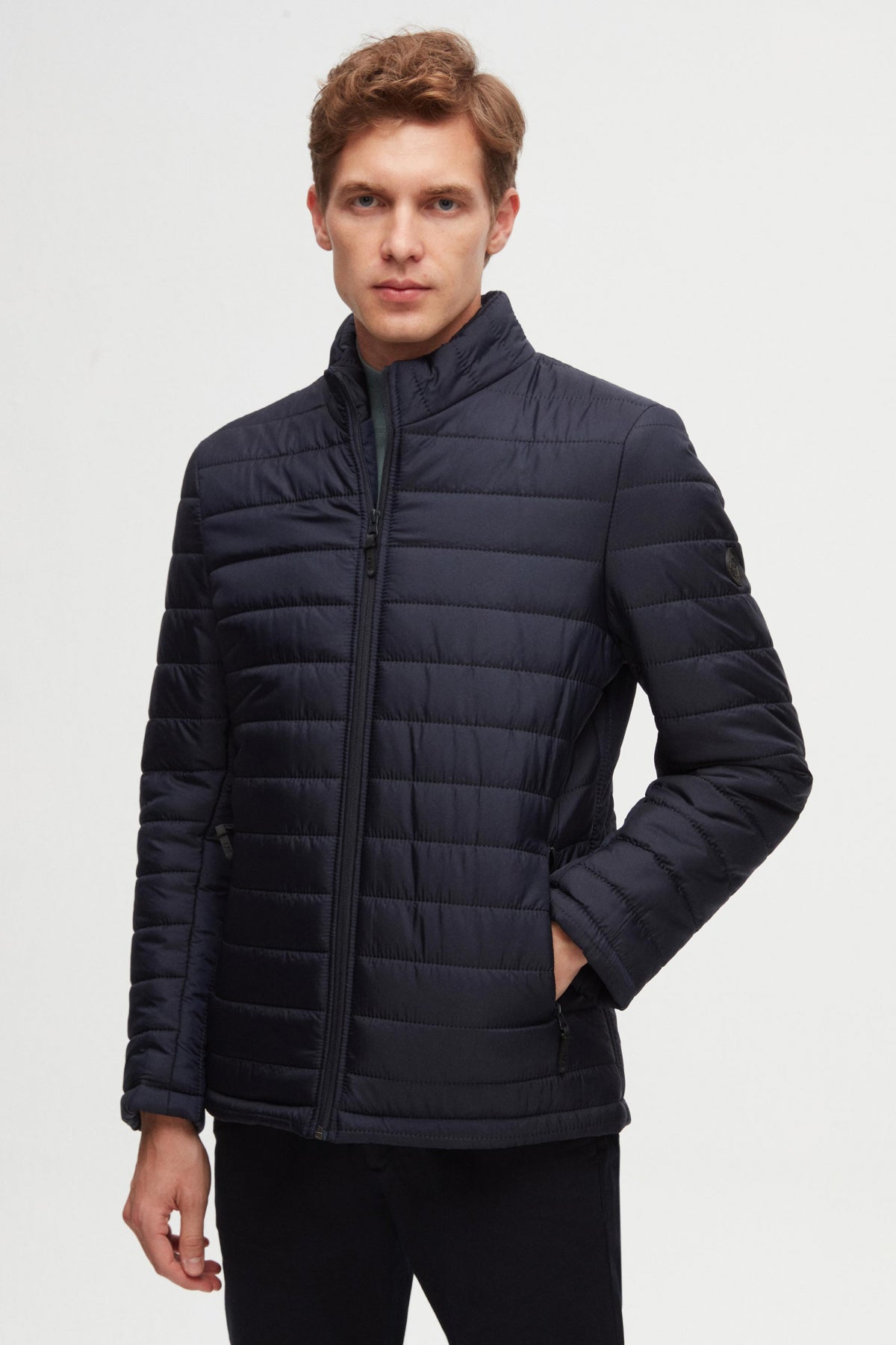 GEACA MATLASATA SLIM FIT D'S DAMAT  - Bleumarin