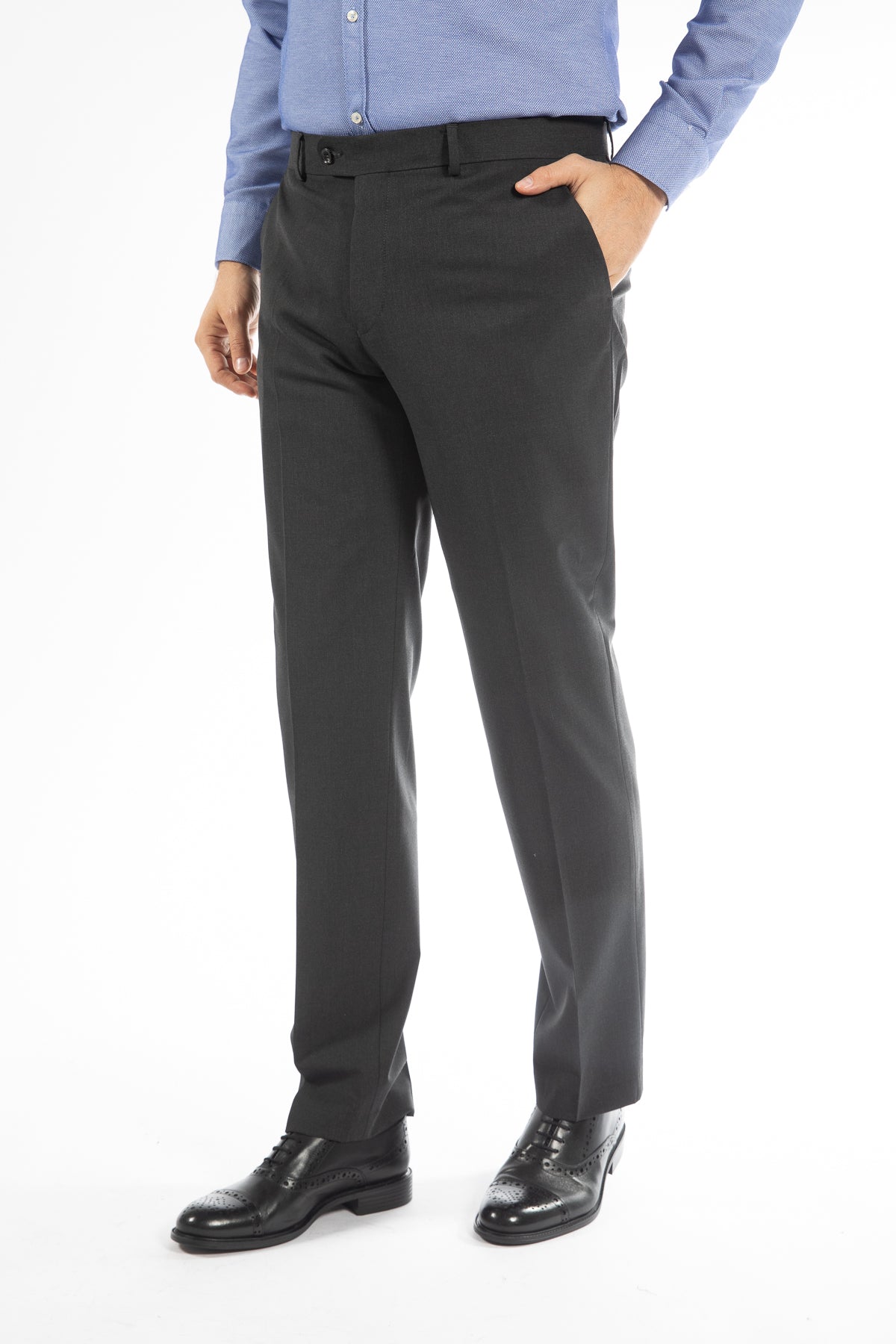 PANTALONI  D'S DAMAT SLIM FIT  - Antracit