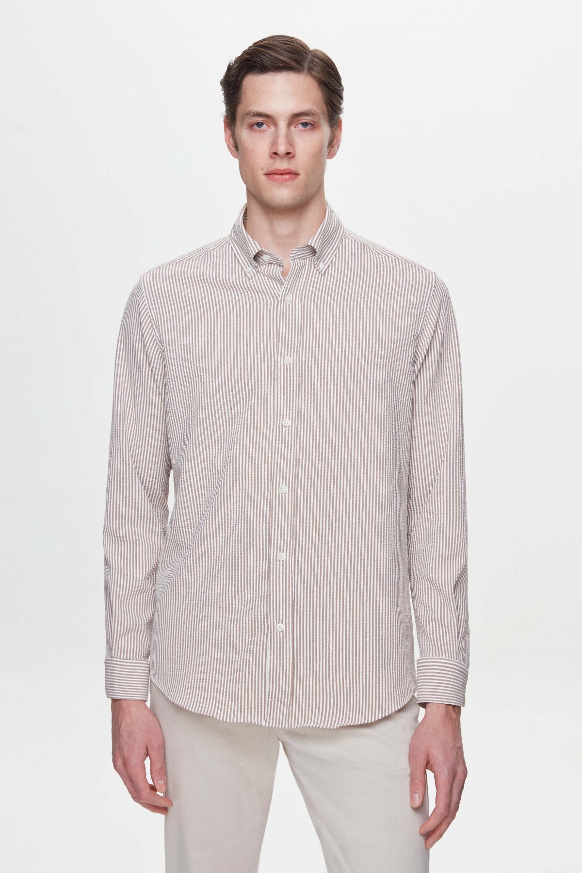 CAMASA CU DUNGI REGULAR FIT D'S DAMAT  - Bej