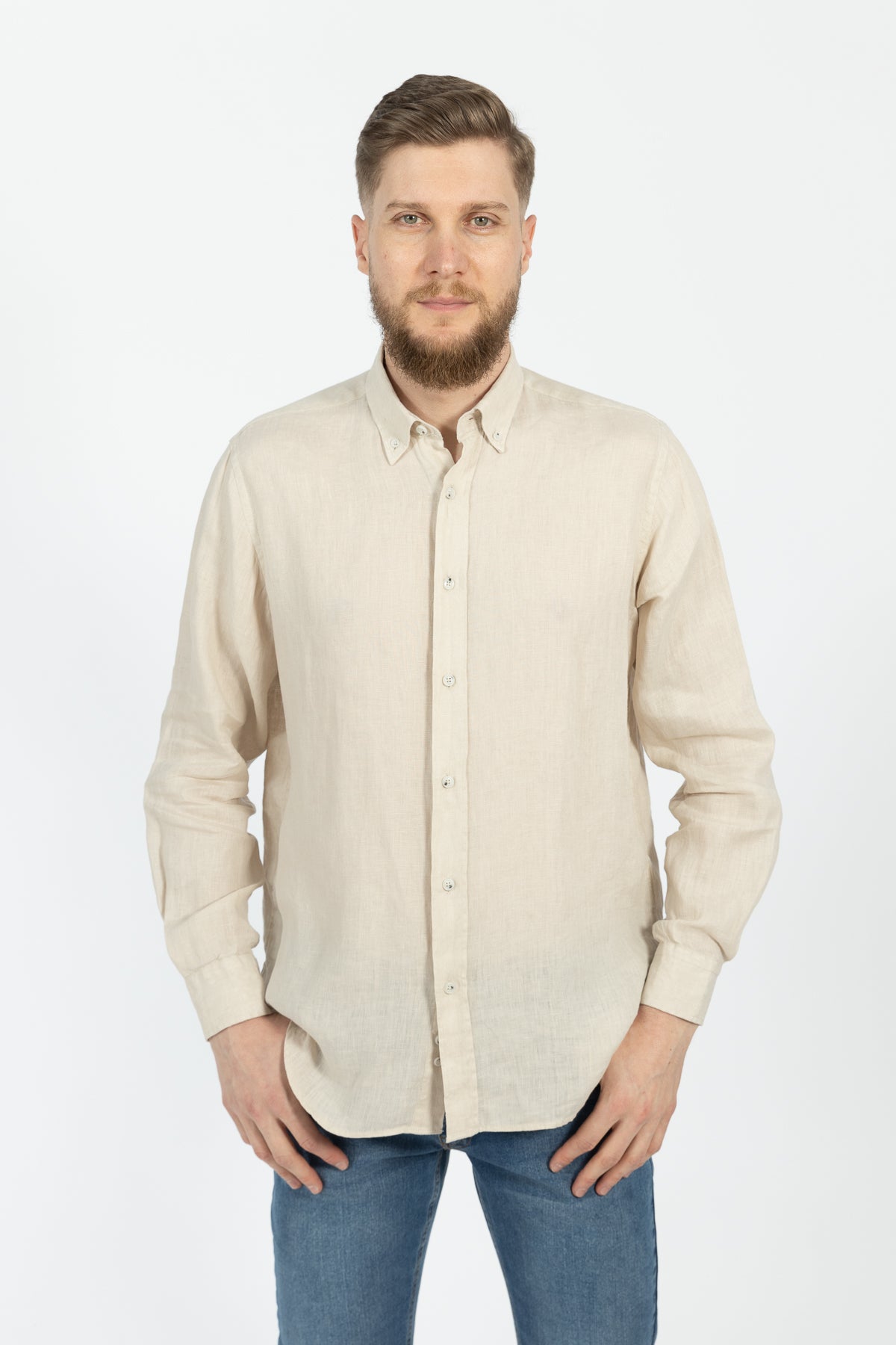CAMASA REGULAR FIT D'S DAMAT  - Bej
