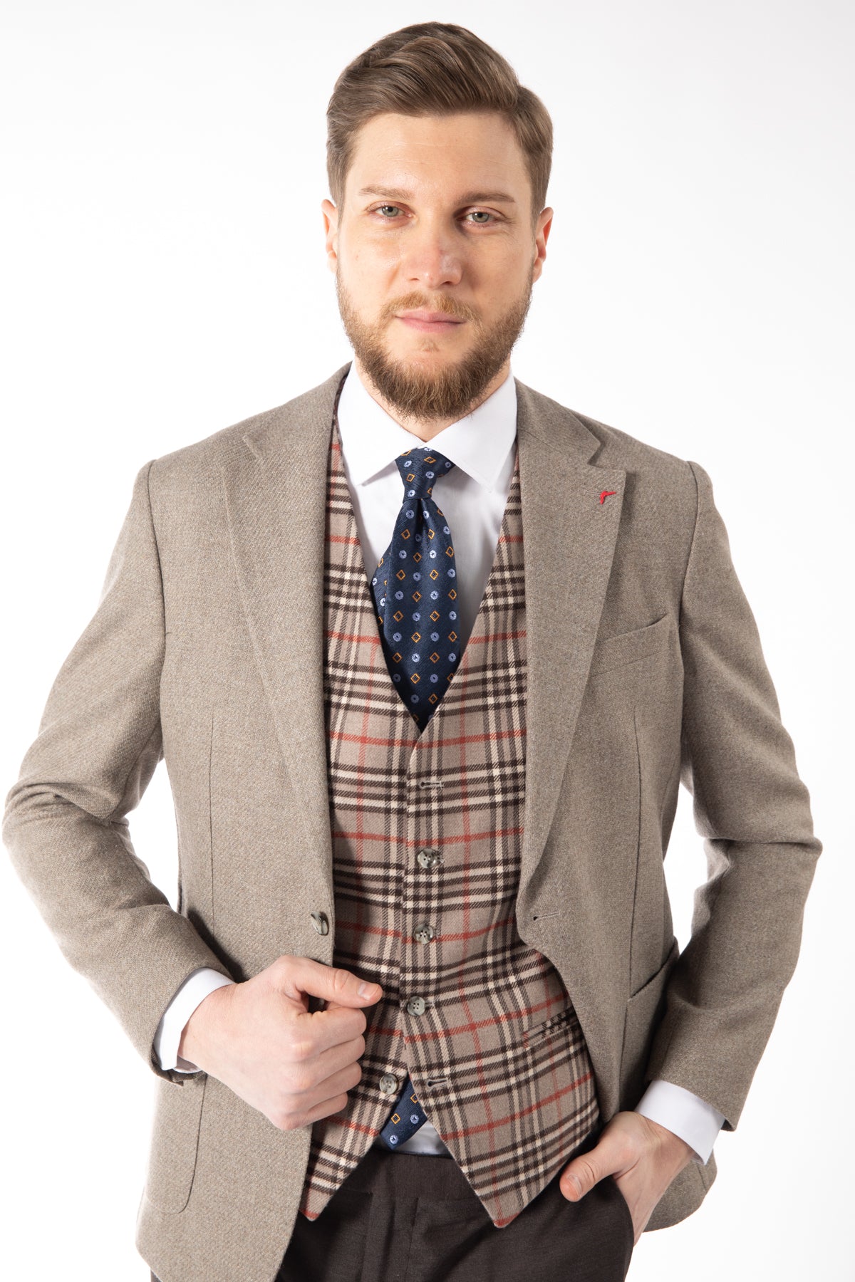 COSTUM SLIM FIT D'S DAMAT  - Bej