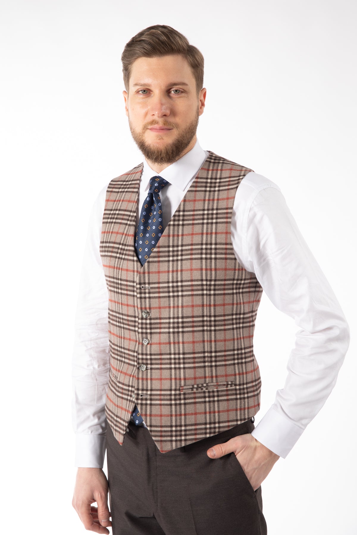 COSTUM SLIM FIT D'S DAMAT  - Bej